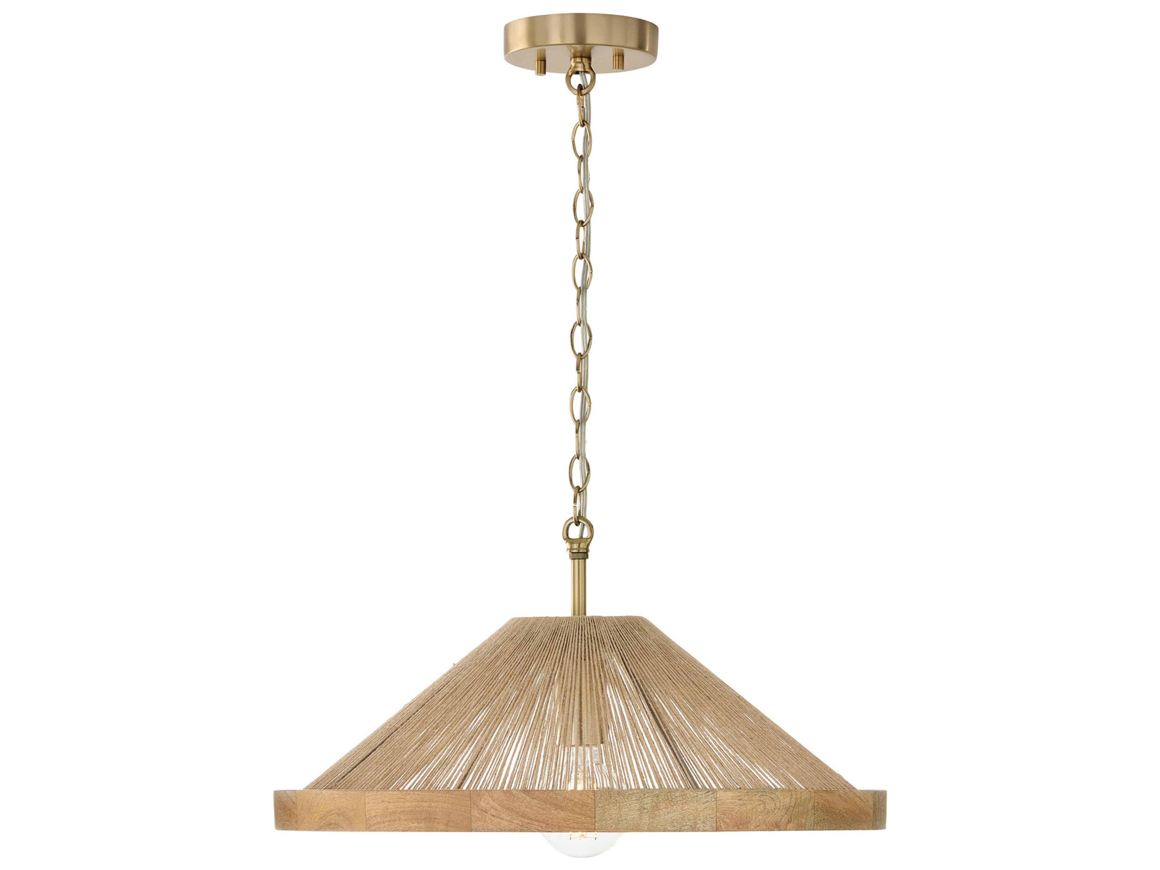 Capital Lighting Maya 1-Light Matte Brass Brown Semi Flush Mount