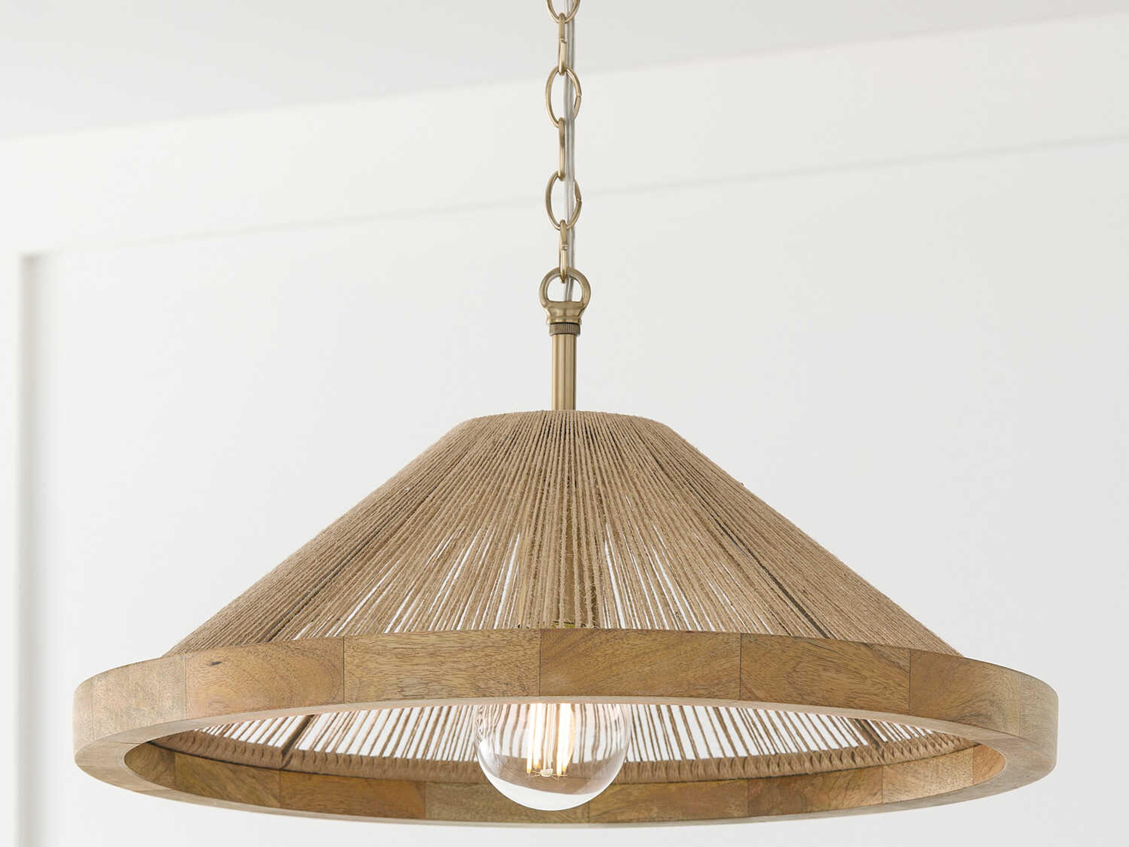 Capital Lighting Maya 1-Light Matte Brass Brown Semi Flush Mount
