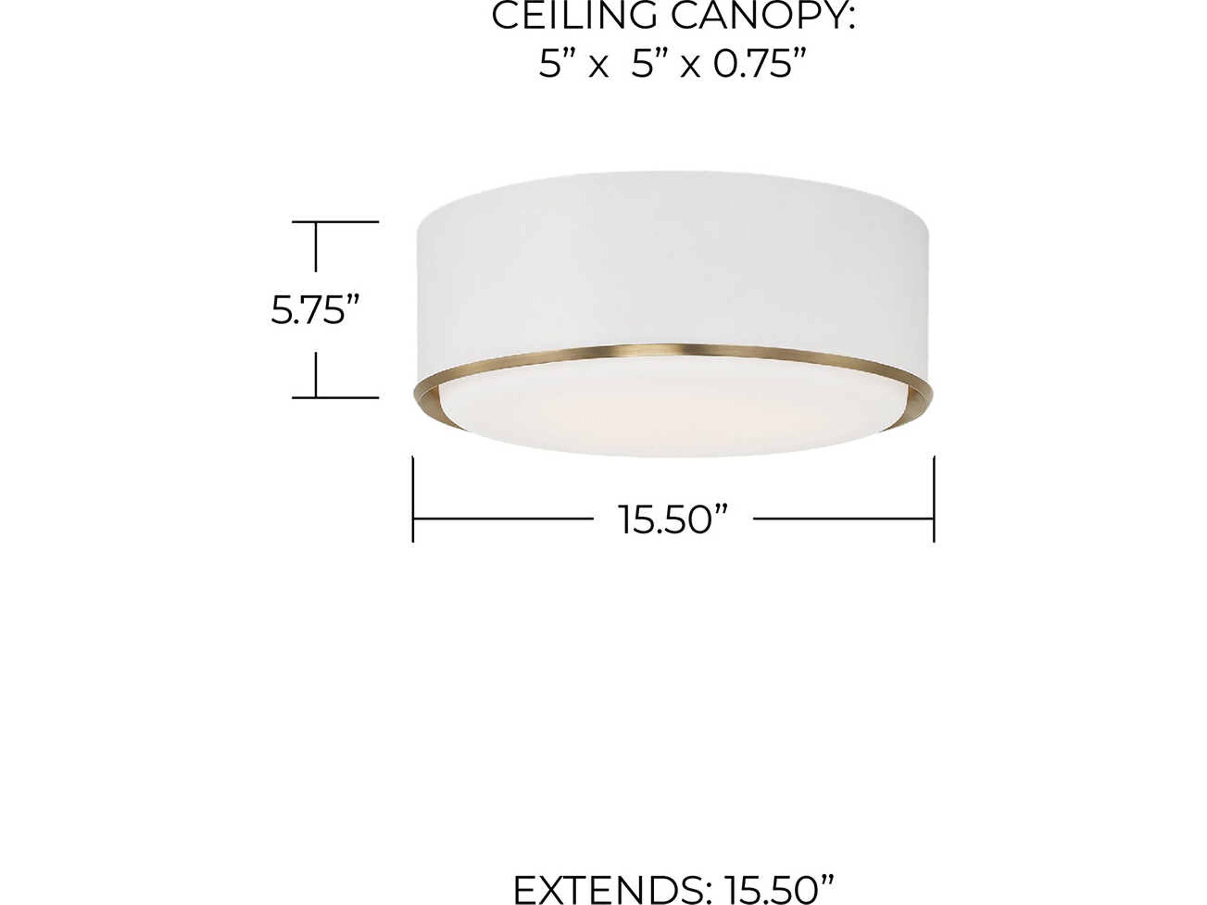 Capital Lighting Carlton 3-Light Matte Brass White Drum Round Flush Mount