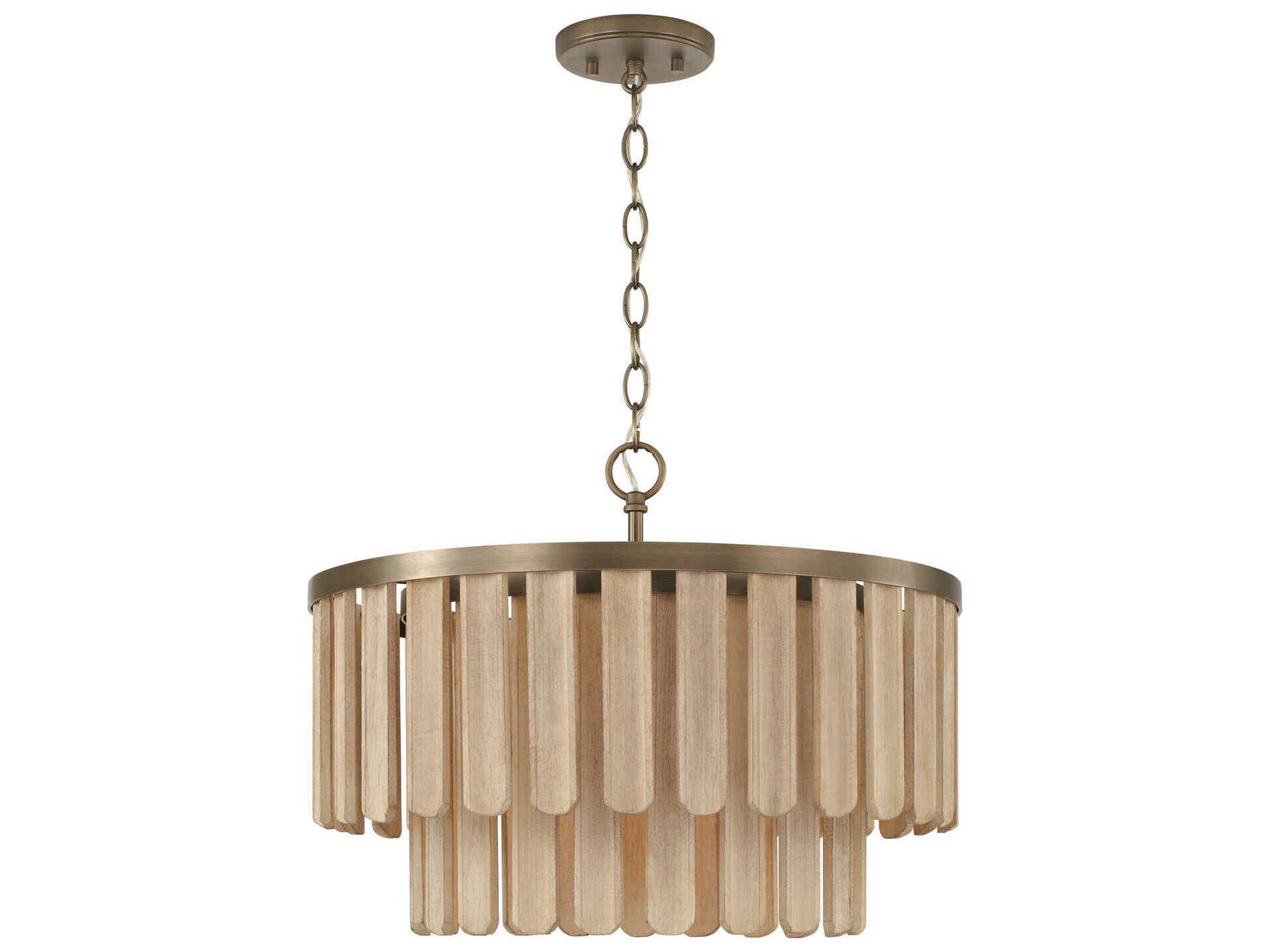 Capital Lighting Jada 1-Light Dark Brass Tiered Semi Flush Mount