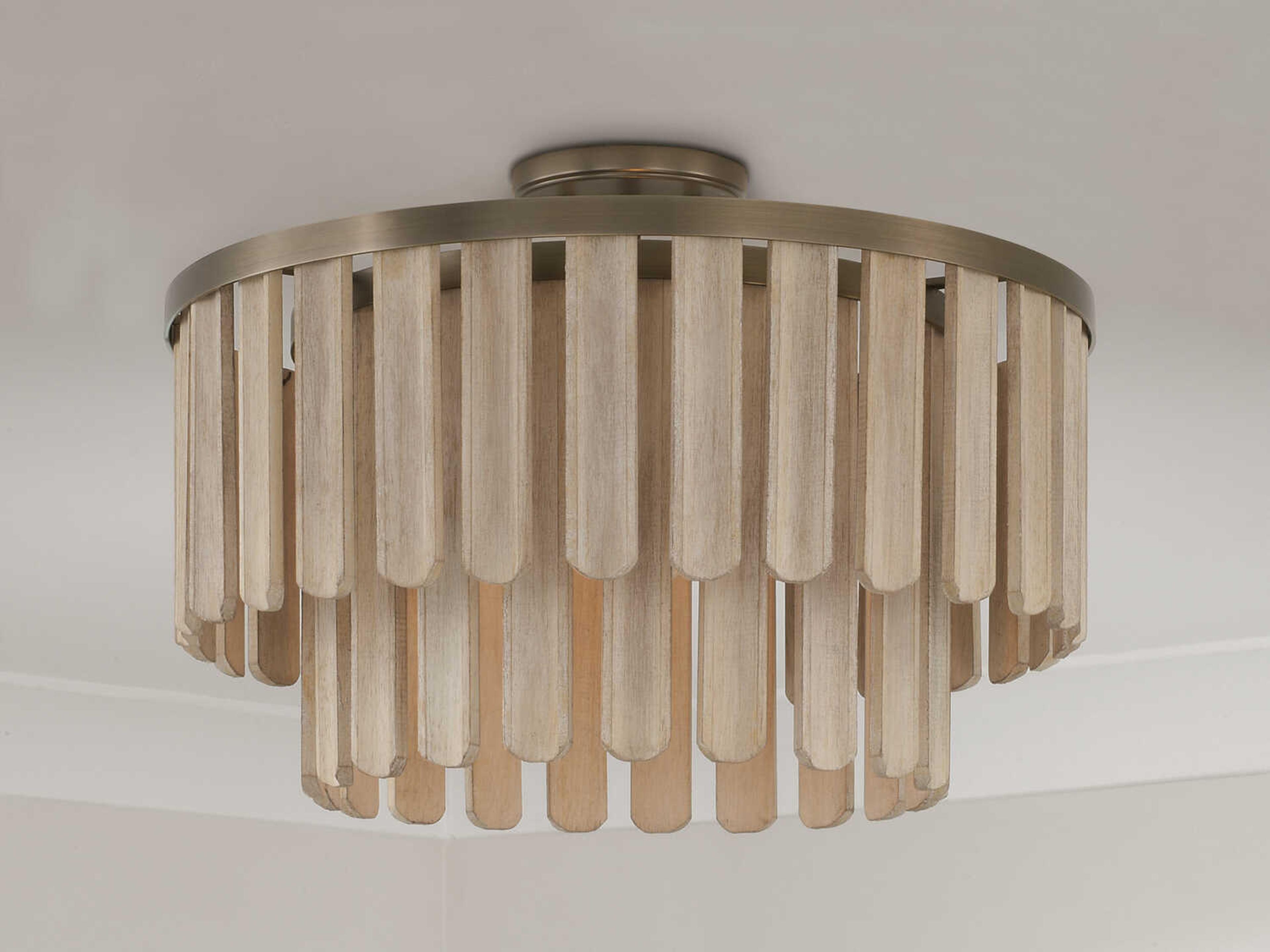 Capital Lighting Jada 1-Light Dark Brass Tiered Semi Flush Mount