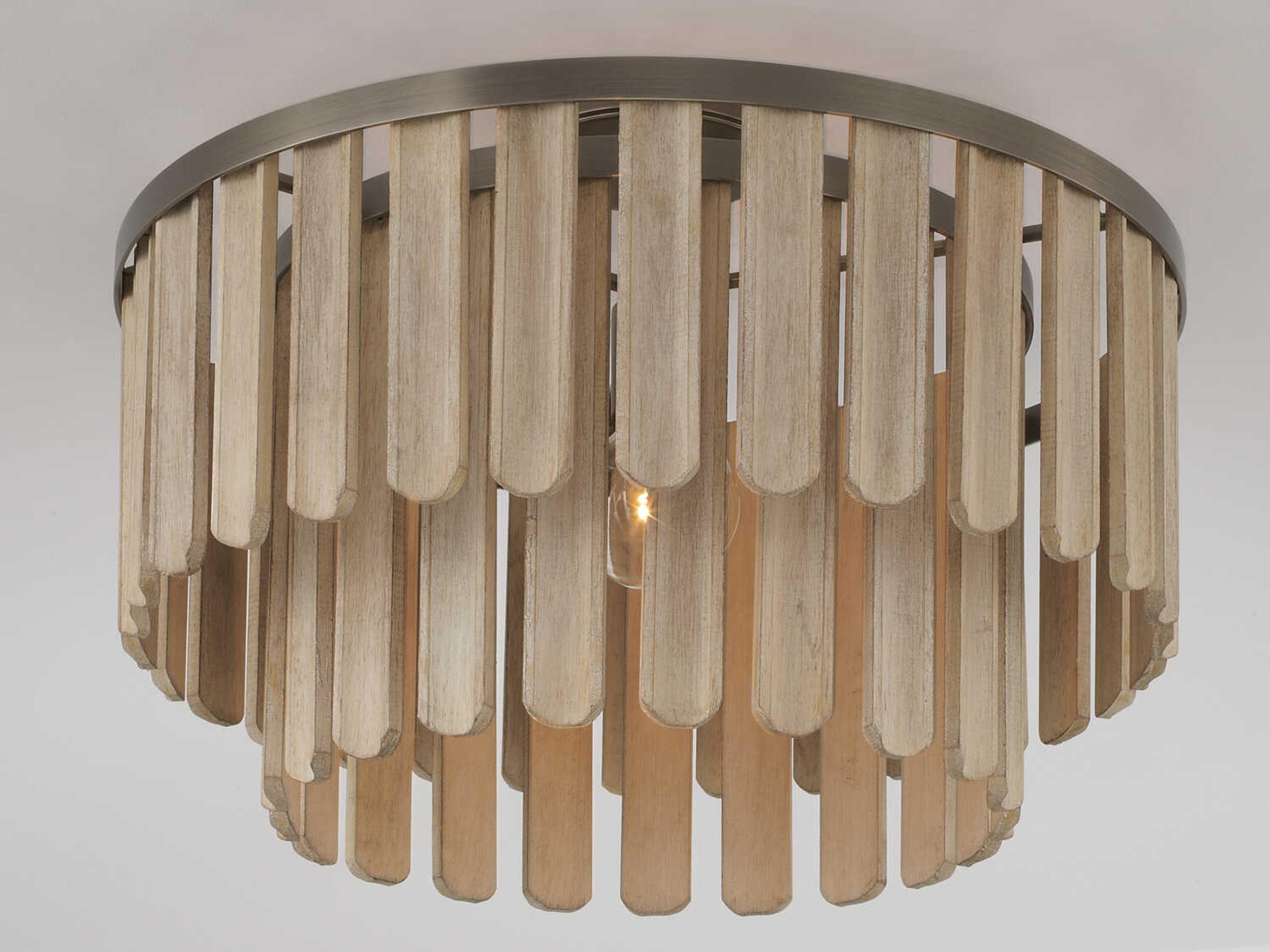 Capital Lighting Jada 1-Light Dark Brass Tiered Semi Flush Mount