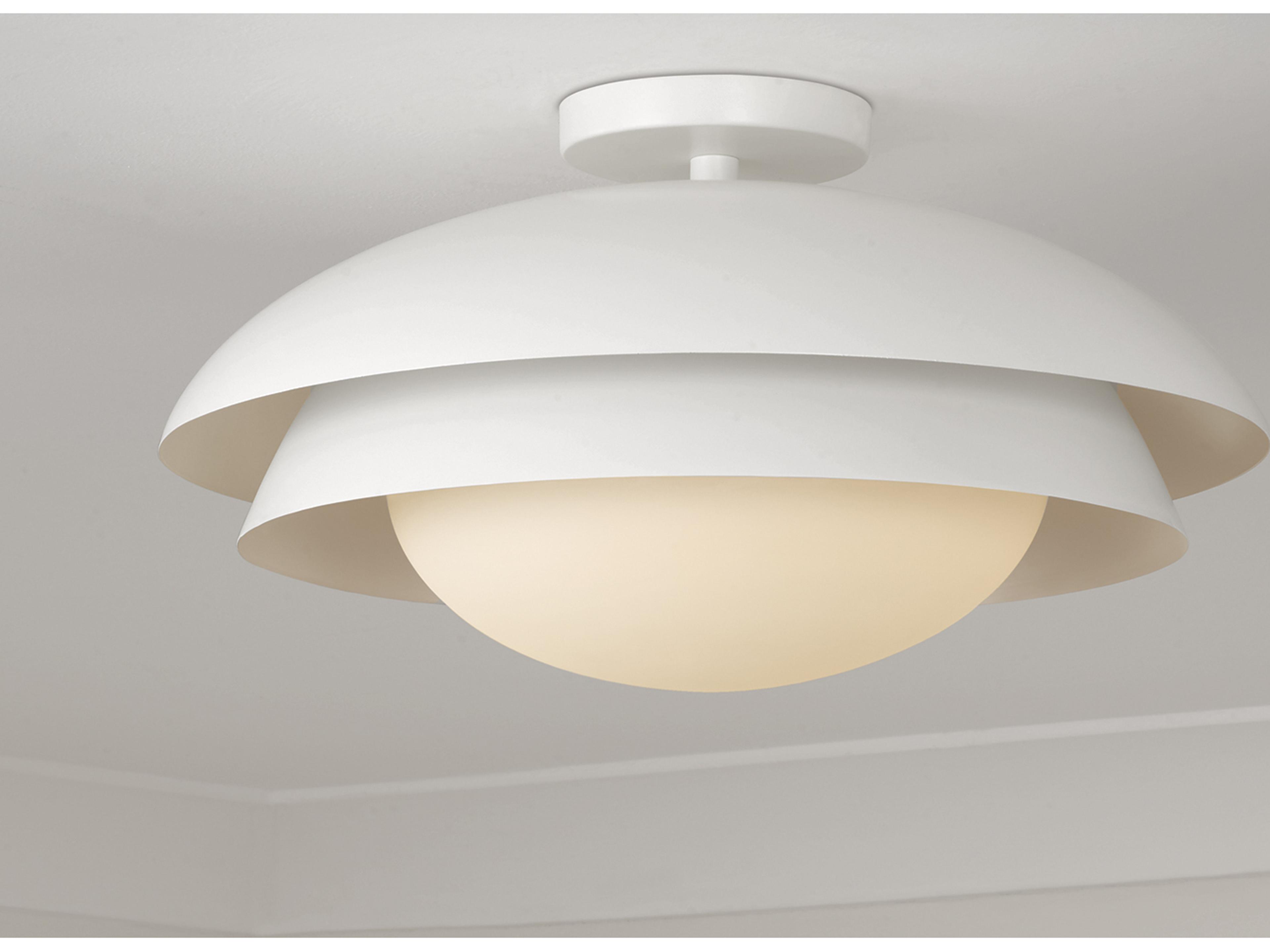Capital Lighting Jensen 1-light Matte White Dome Semi Flush Mount