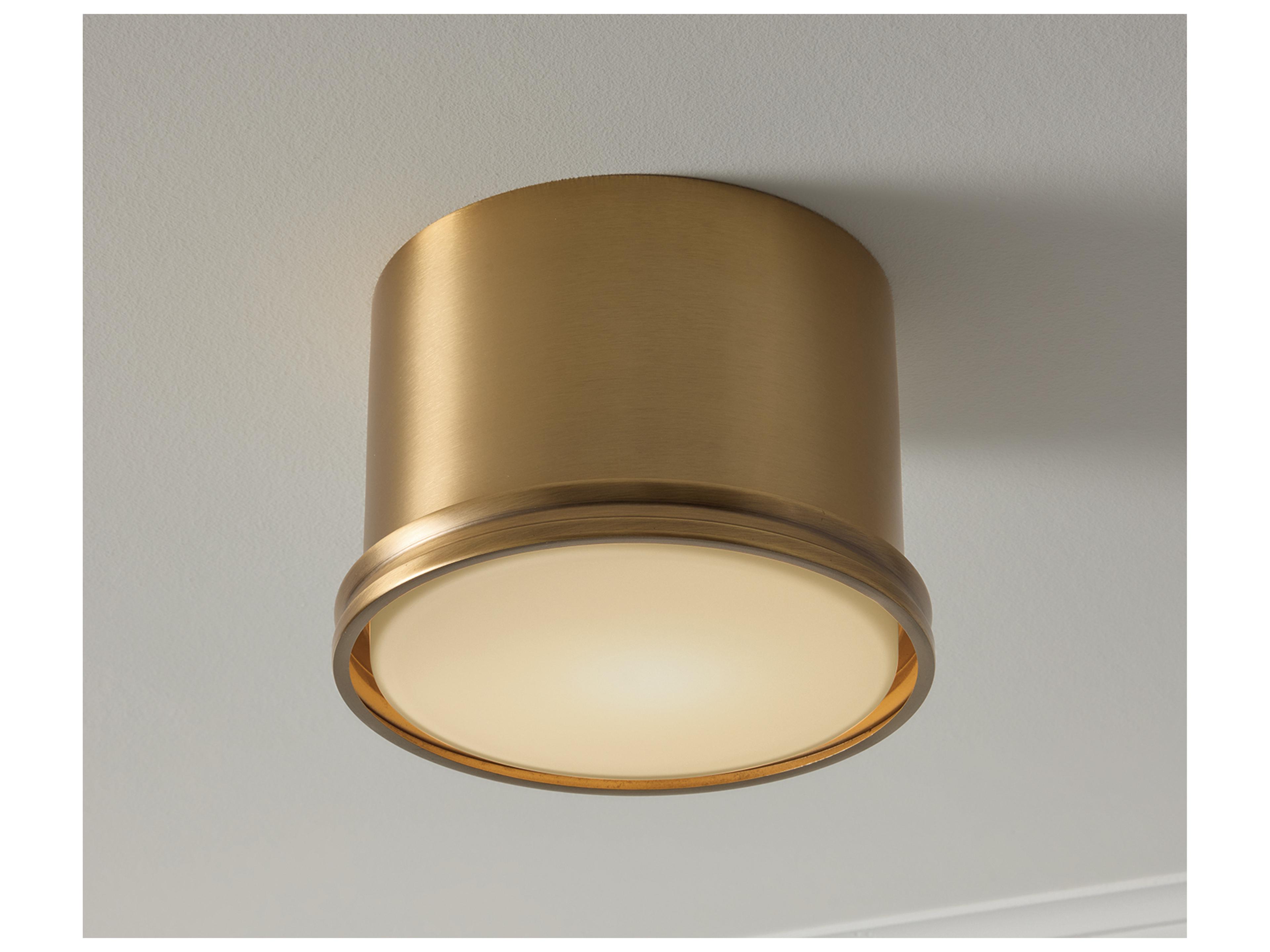 Capital Lighting Griffin 1-light Aged Brass Flush Mount