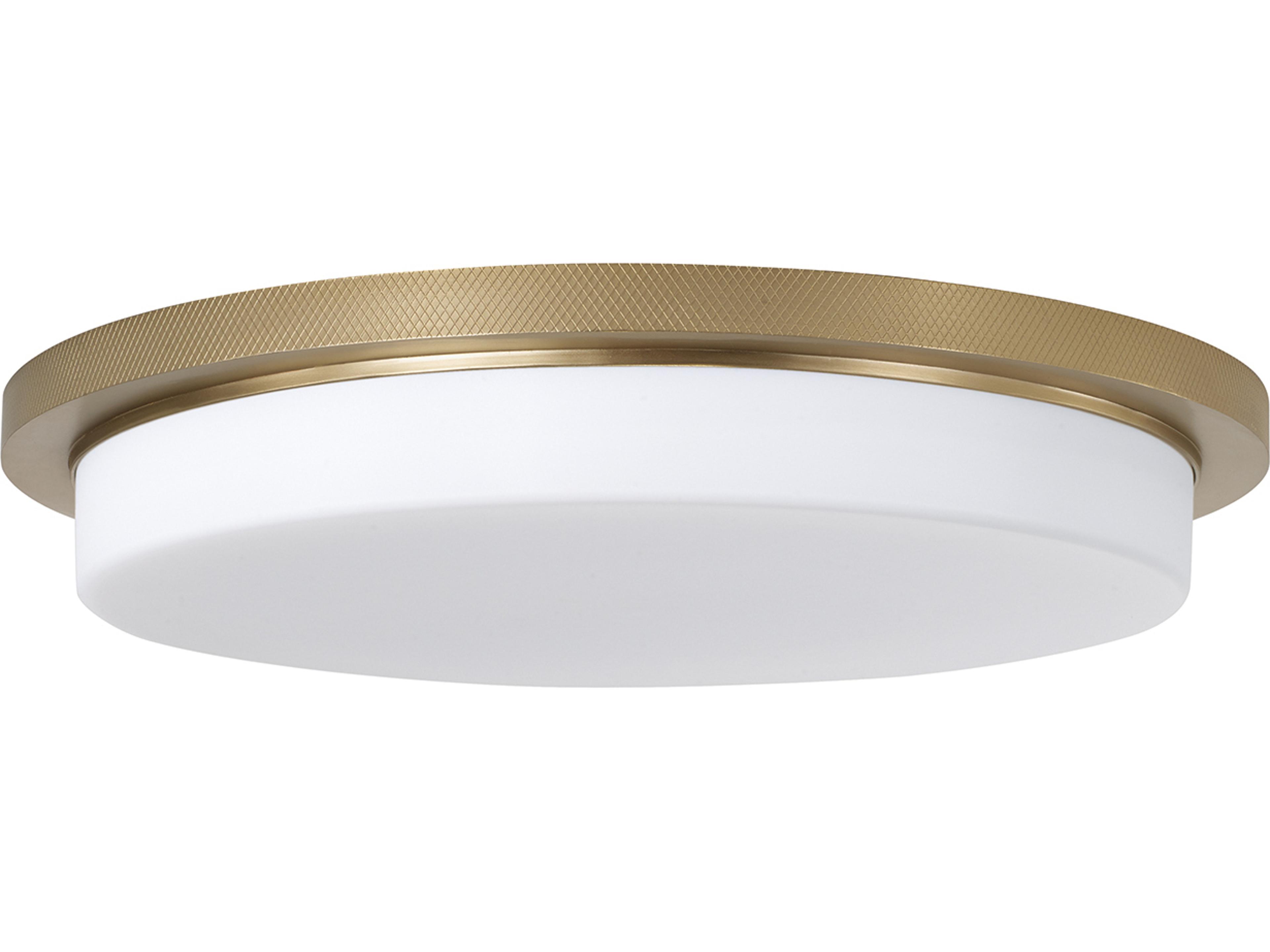 Dominic 1-light Aged Brass Round Flush Mount