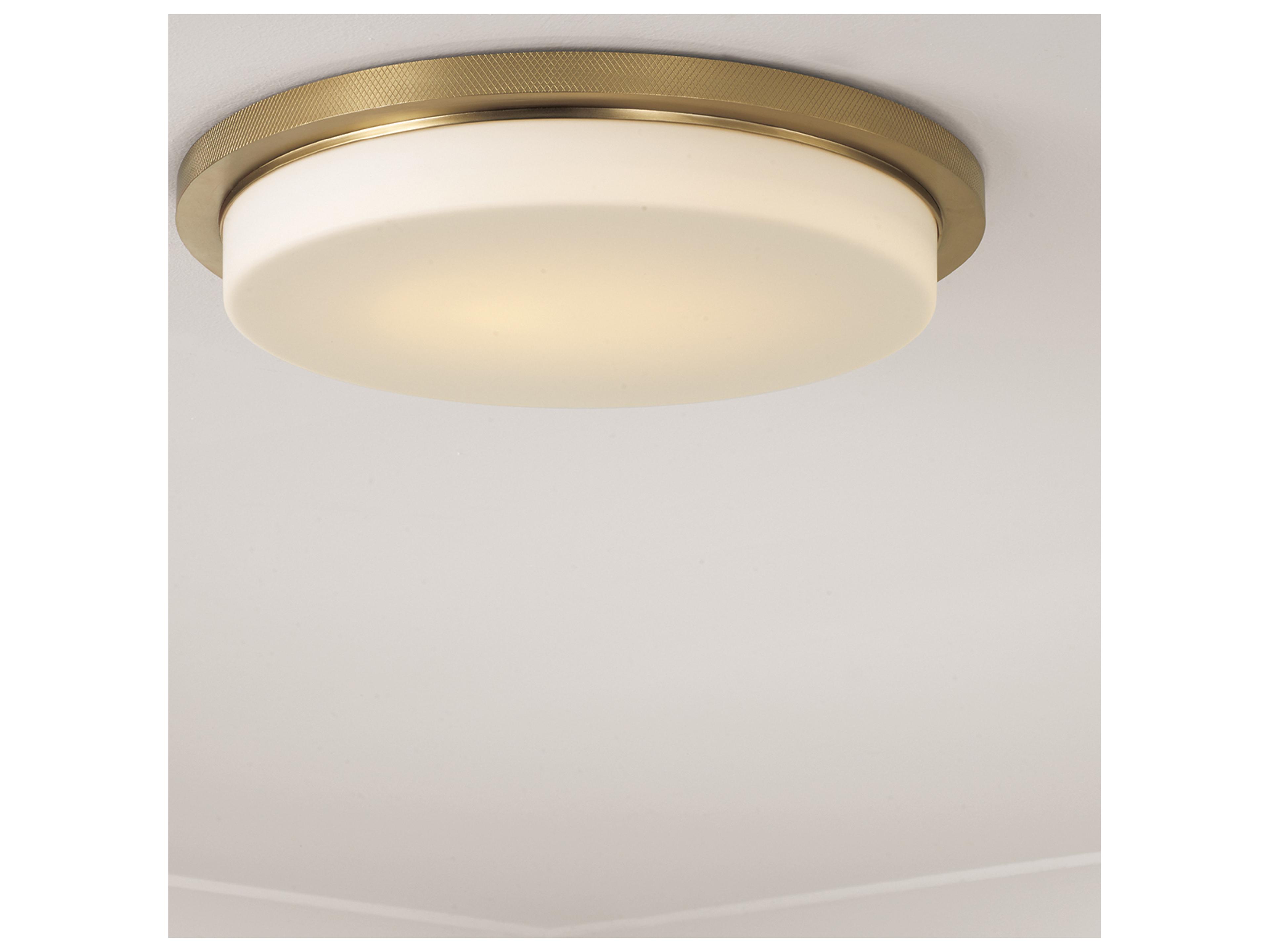 Capital Lighting Dominic 1-light Aged Brass Round Flush Mount