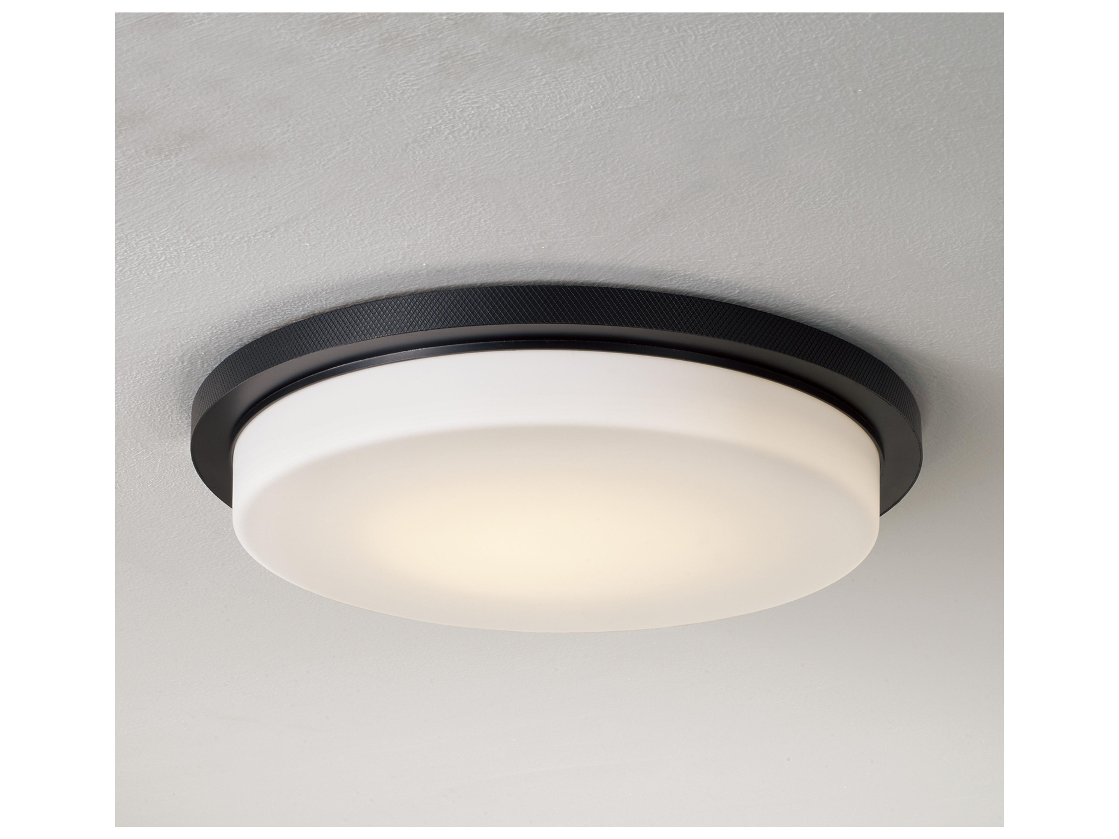 Capital Lighting Dominic 1-light Matte Black Round Flush Mount