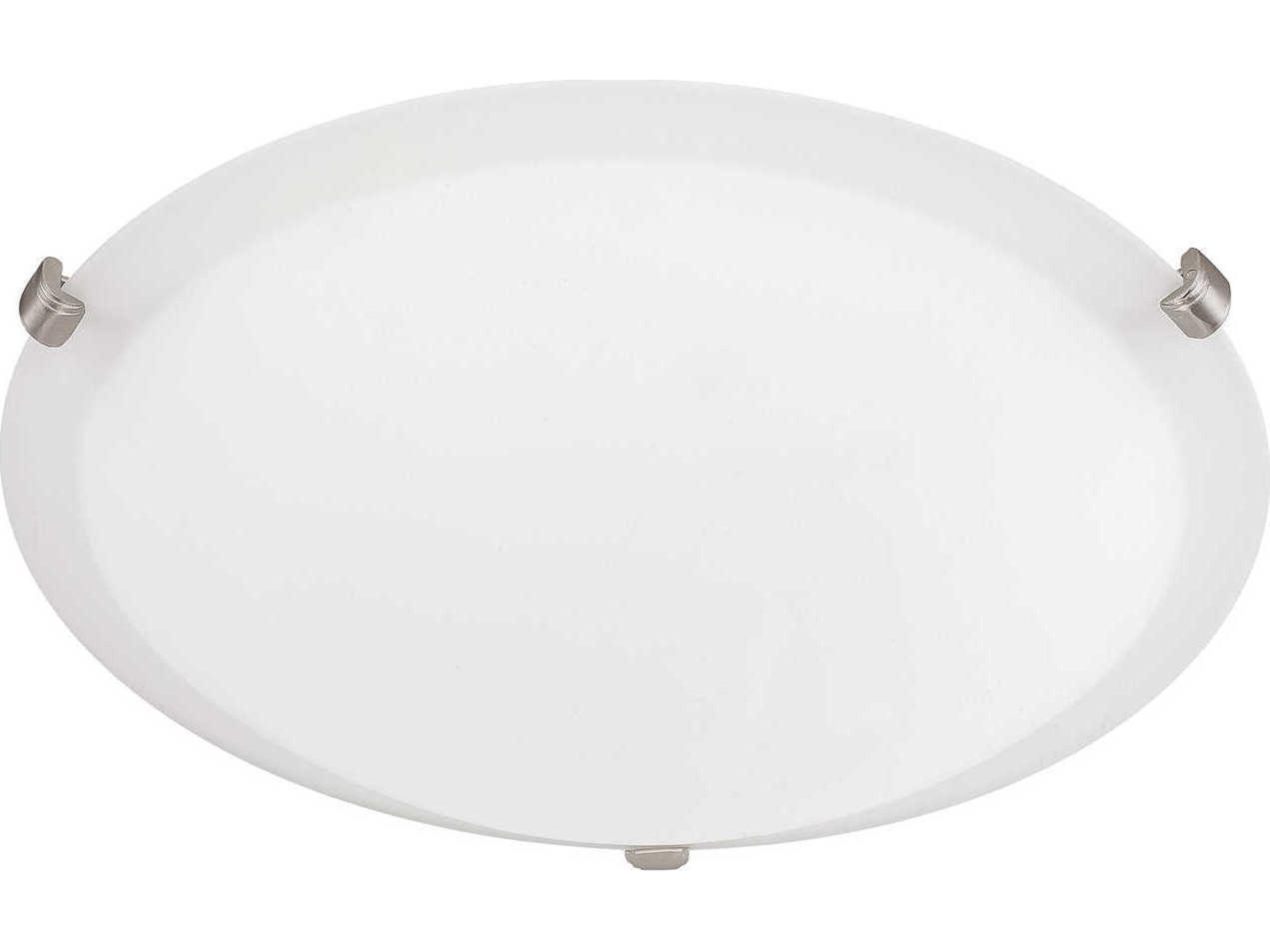 2-Light Multiple Es White Glass Bowl Flush Mount