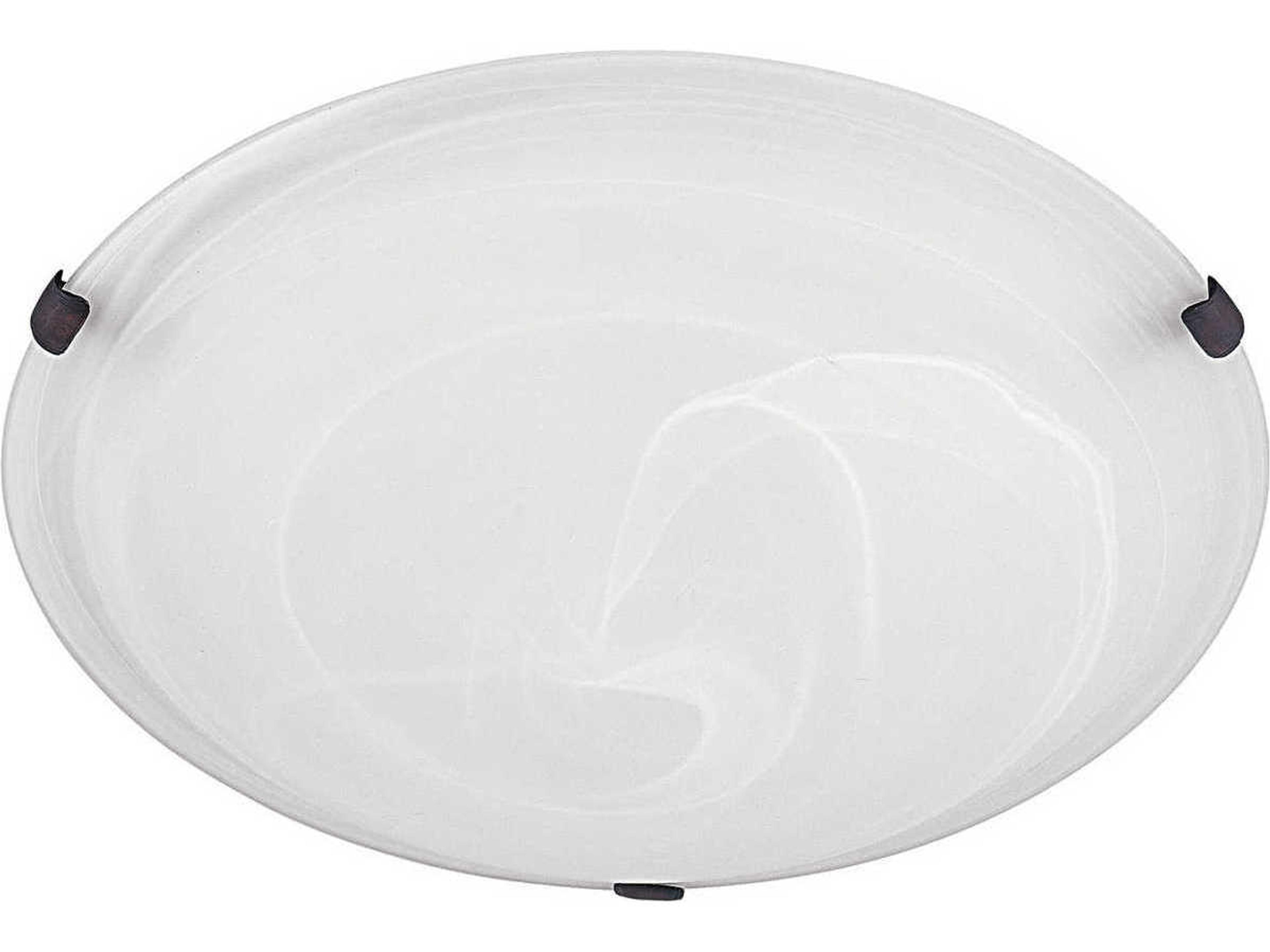 3-Light Multiple Es White Glass Bowl Flush Mount