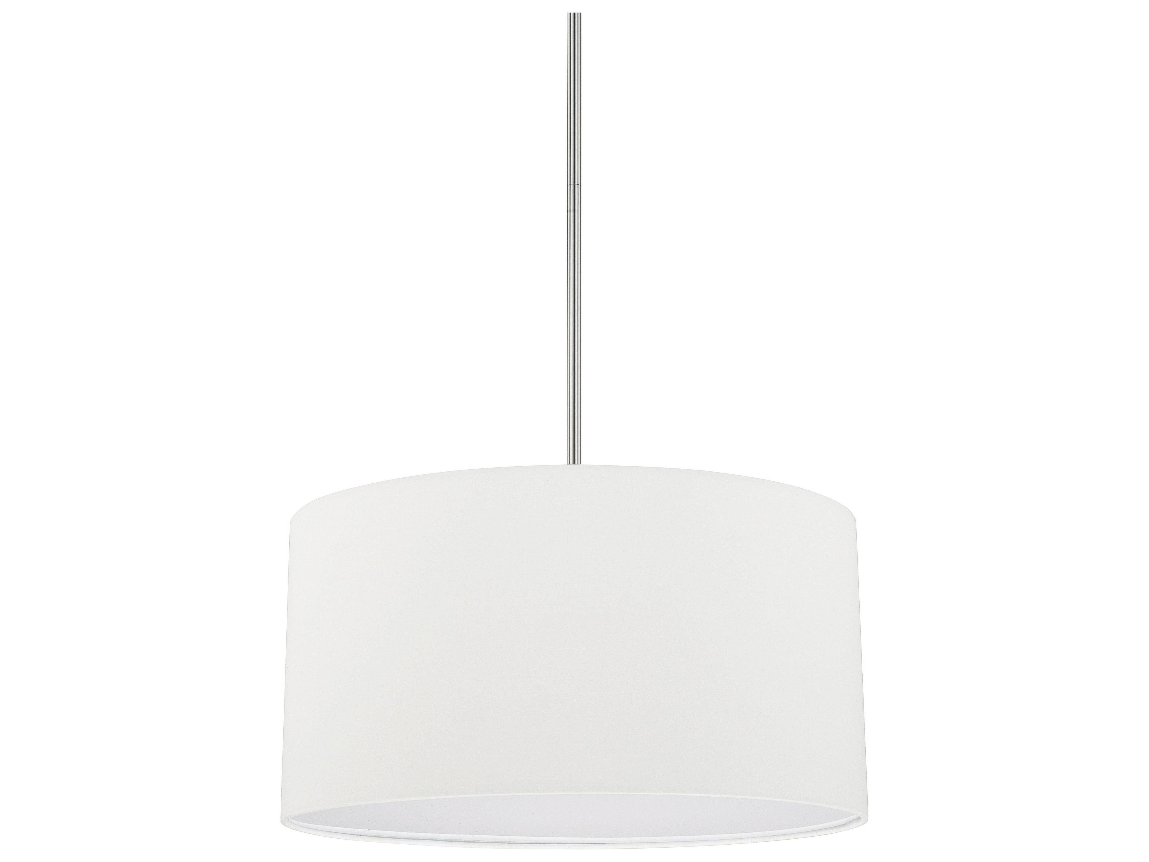 Alan 3-Light Brushed Nickel Drum Pendant