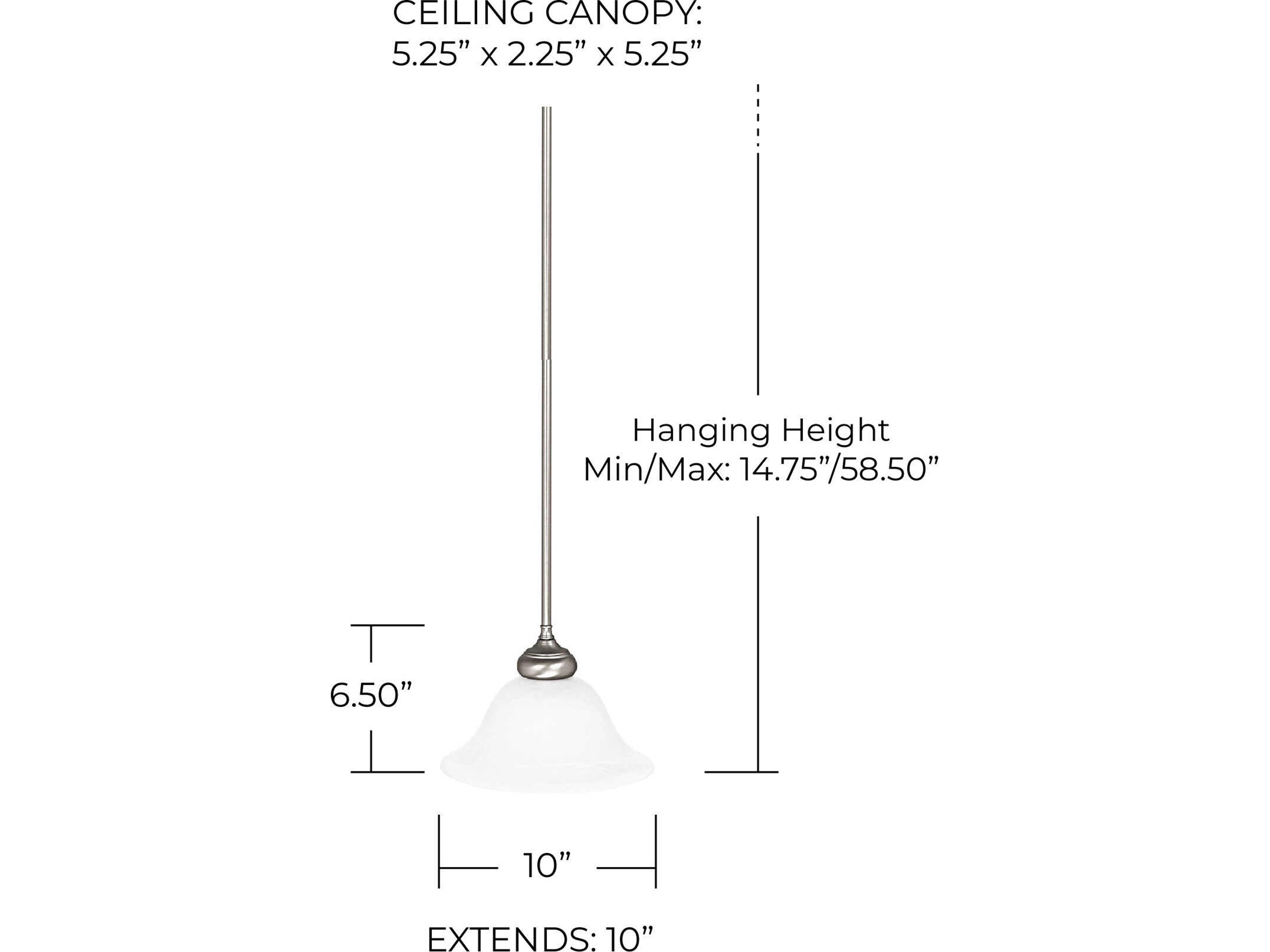 Capital Lighting 1-Light Matte Nickel Glass Bell Mini Pendant