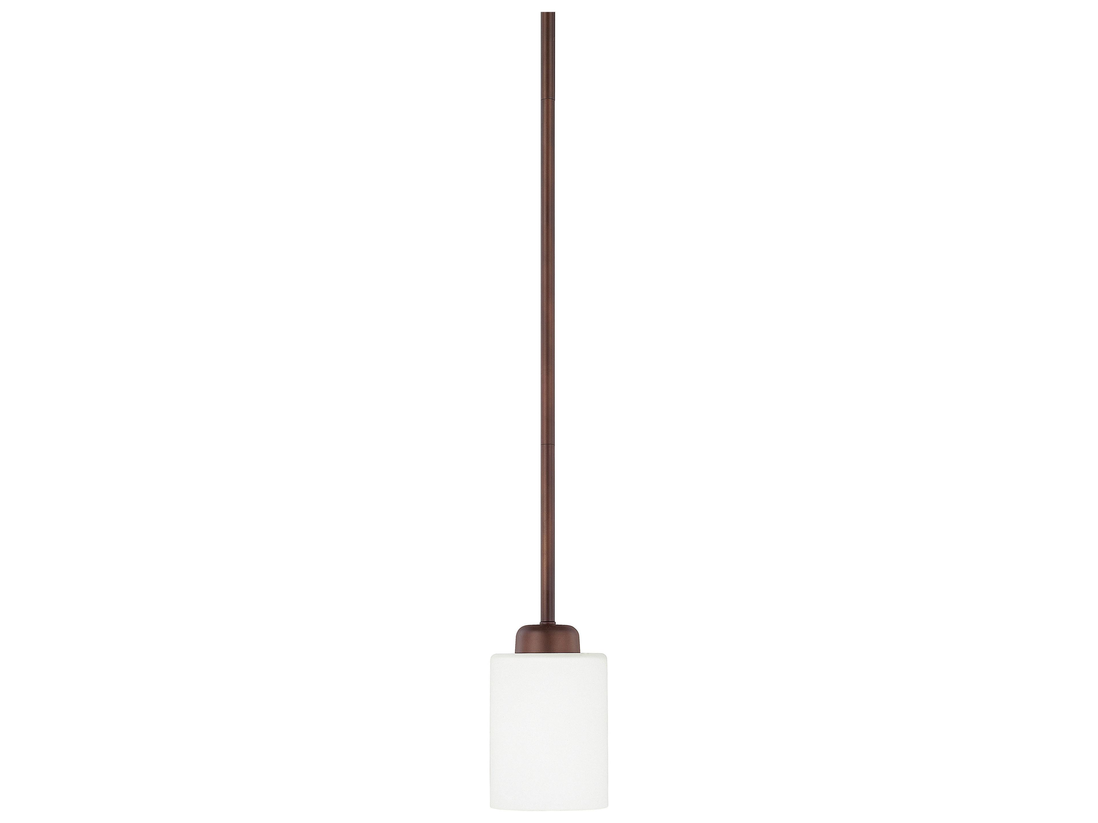 Dixon 1-Light Bronze Glass Cylinder Mini Pendant