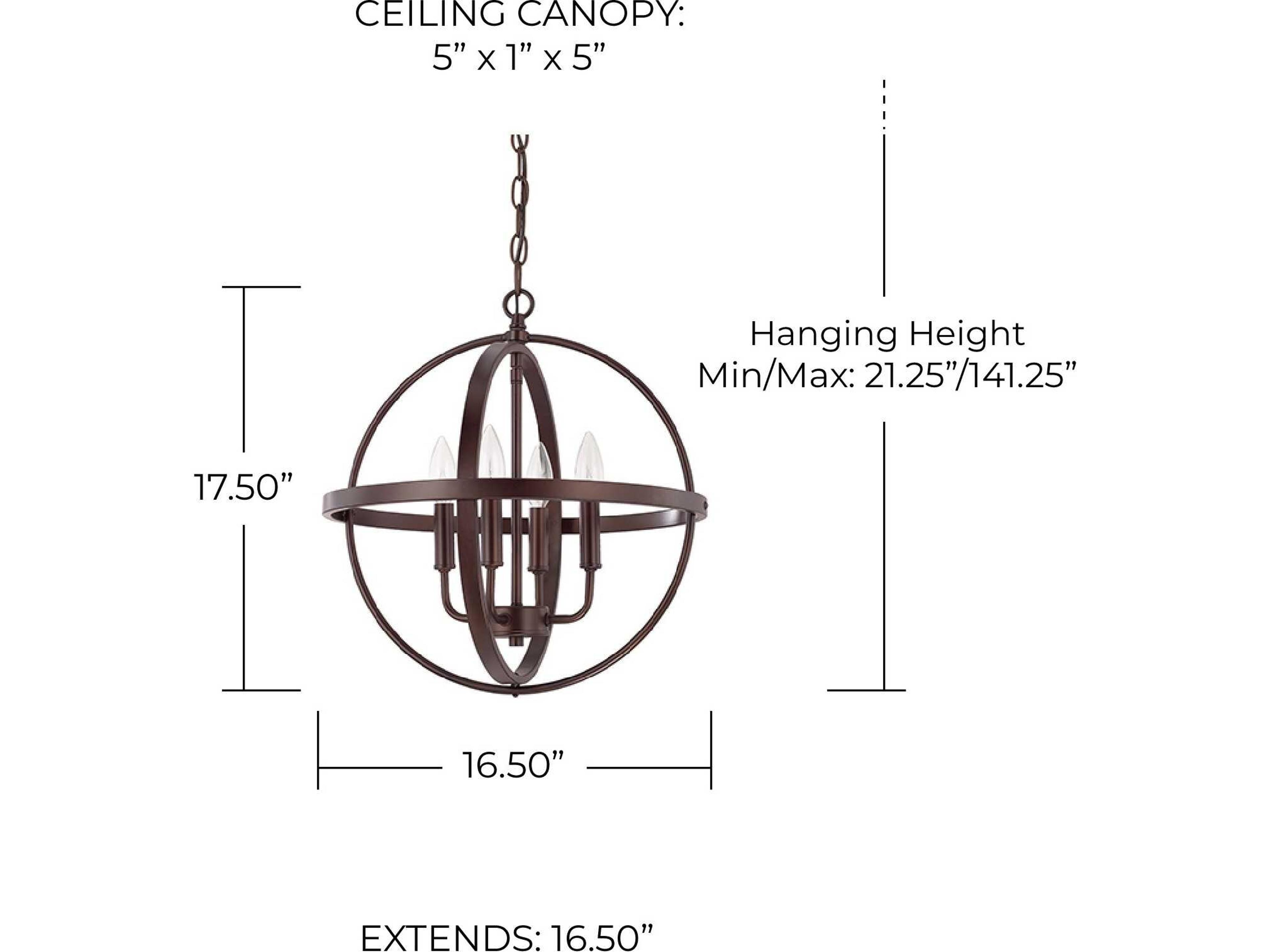 Capital Lighting Hartwell 4-Light Bronze Pendant