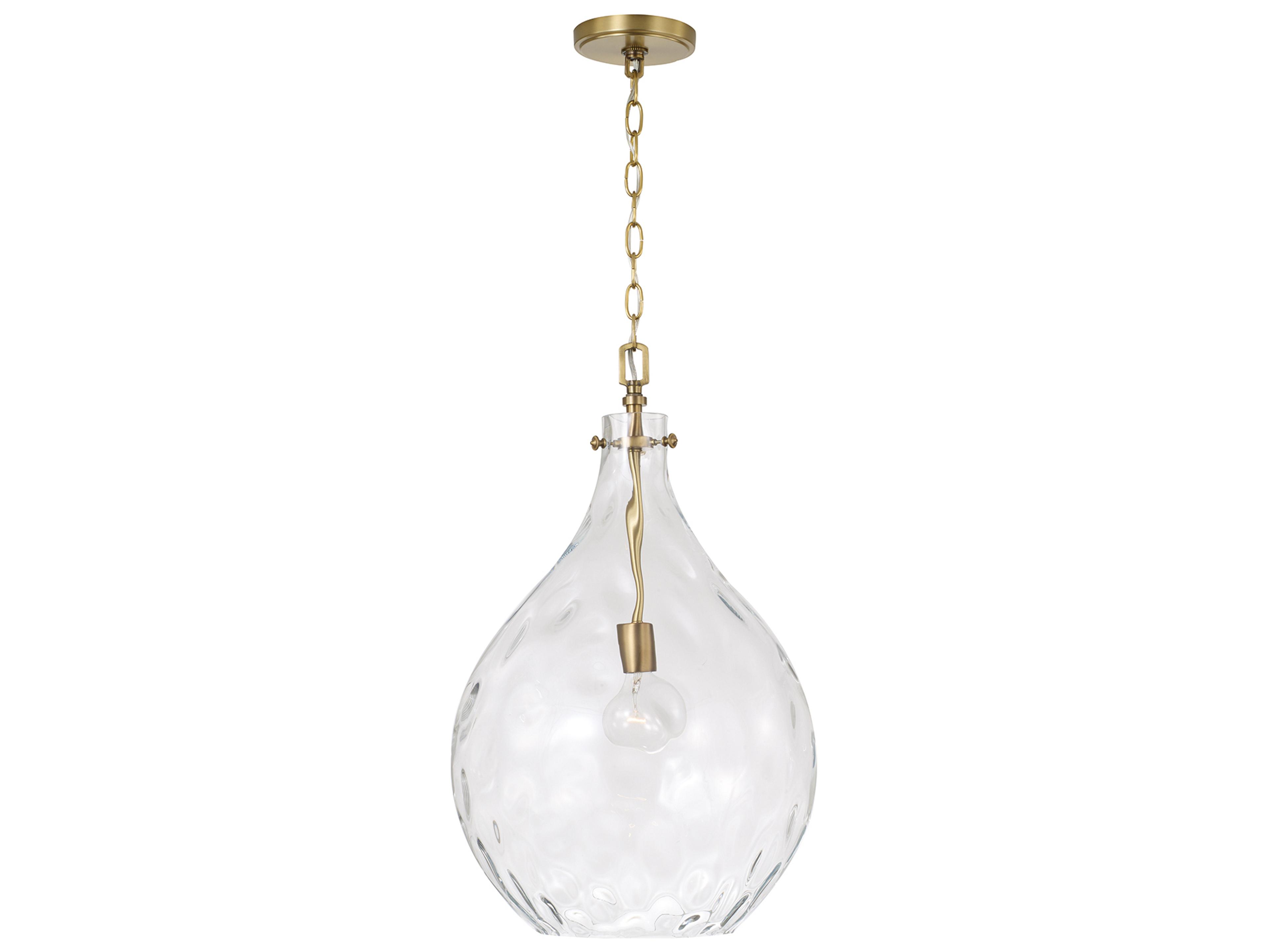Bristol 1-light Aged Brass Pendant