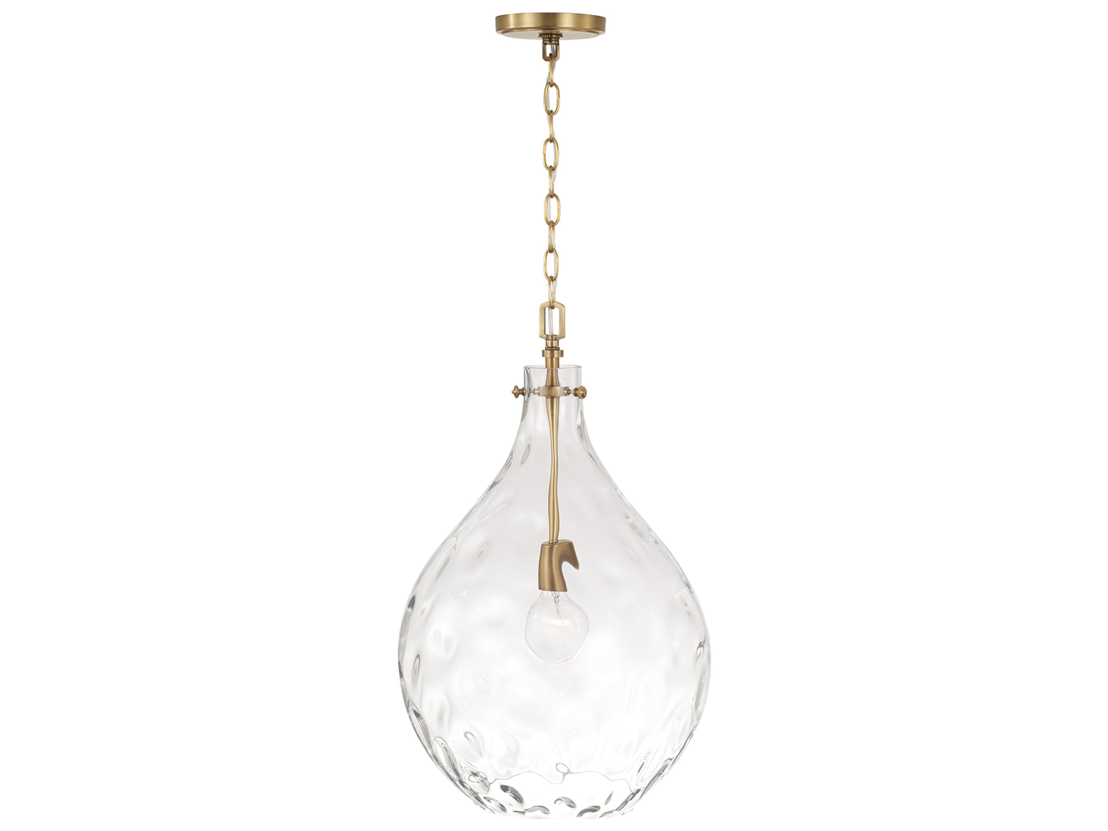 Capital Lighting Bristol 1-light Aged Brass Pendant