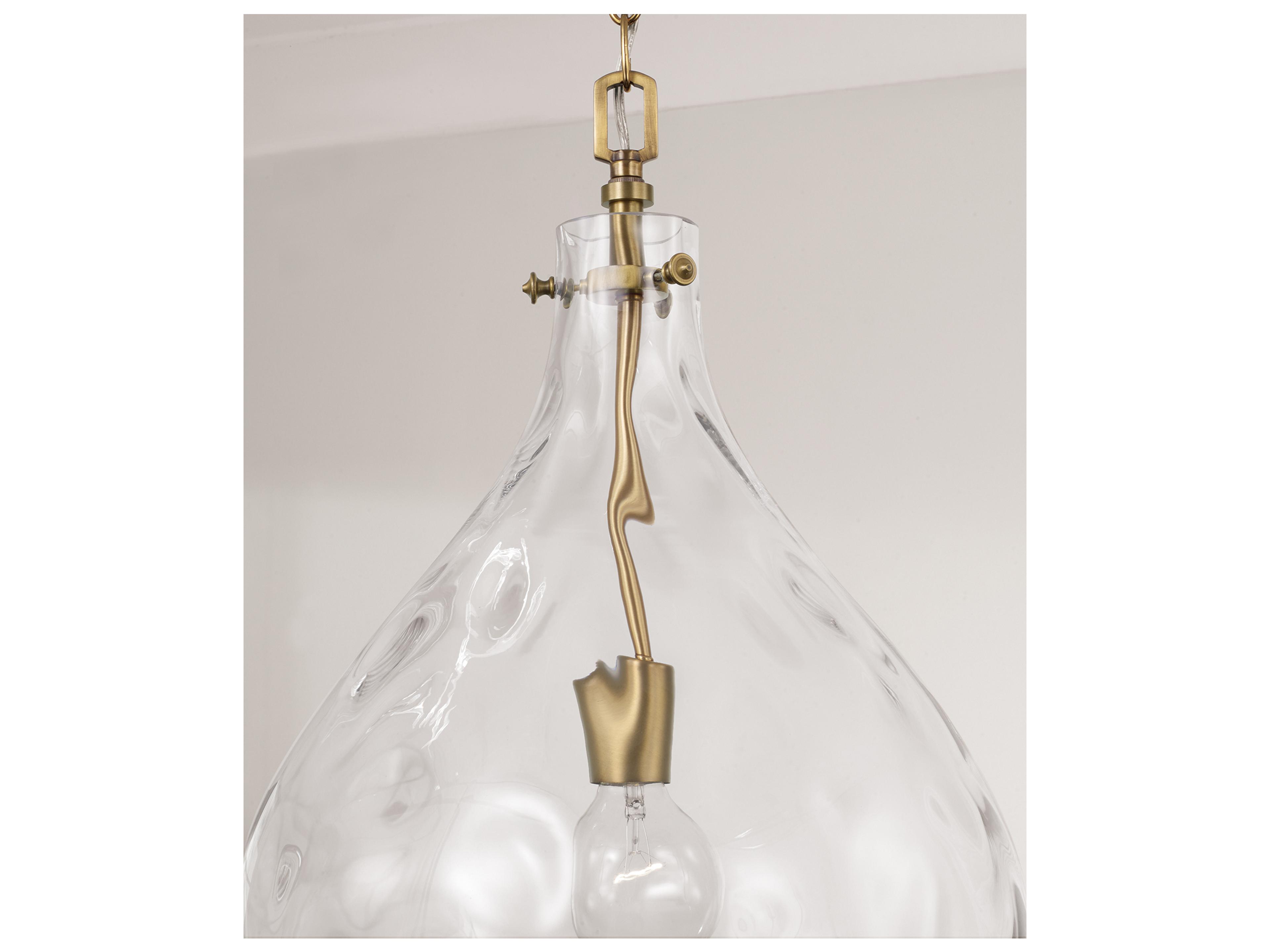 Capital Lighting Bristol 1-light Aged Brass Pendant