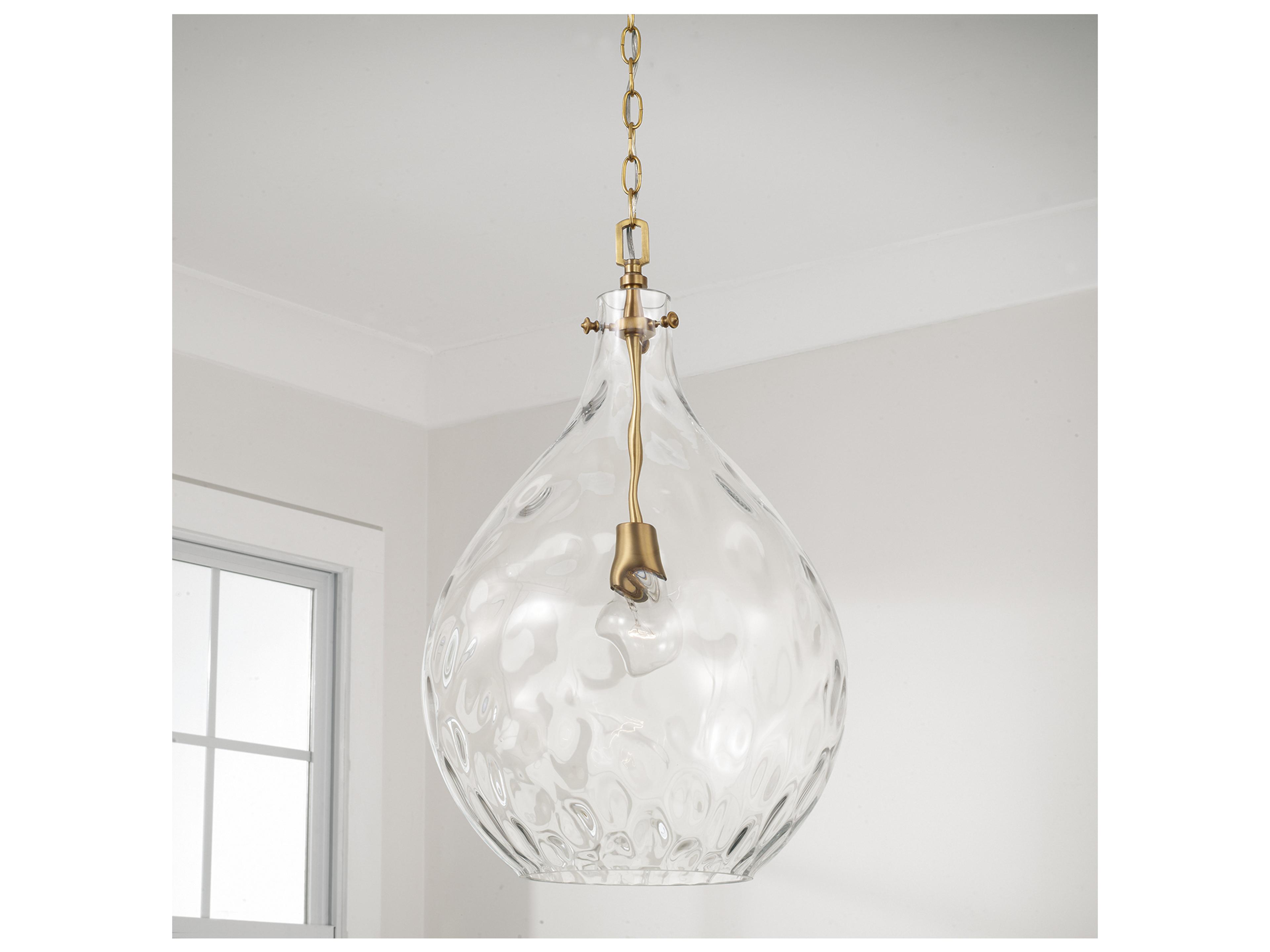 Capital Lighting Bristol 1-light Aged Brass Pendant