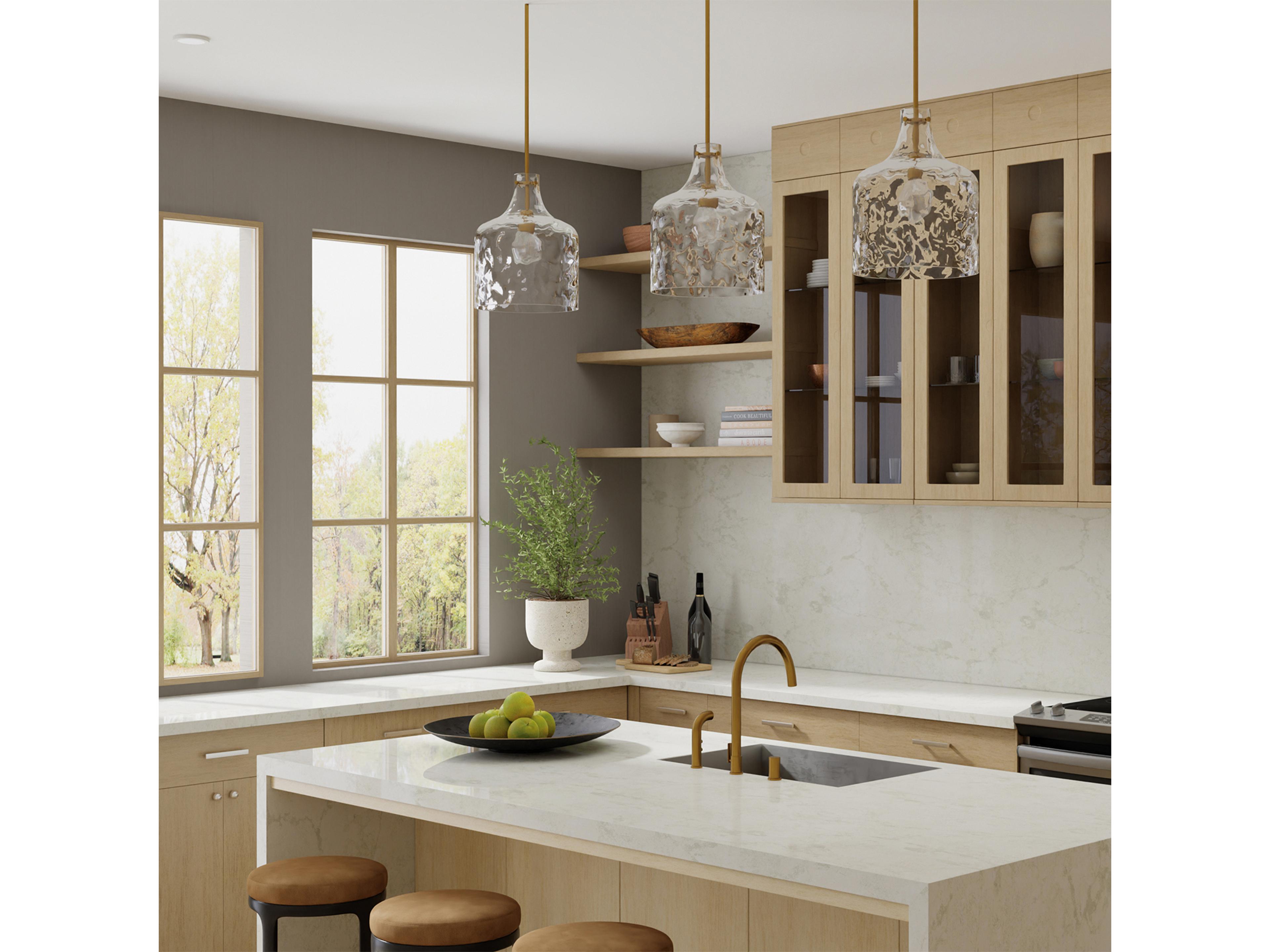 Capital Lighting Crawford 1-Light Aged Brass Glass Mini Pendant