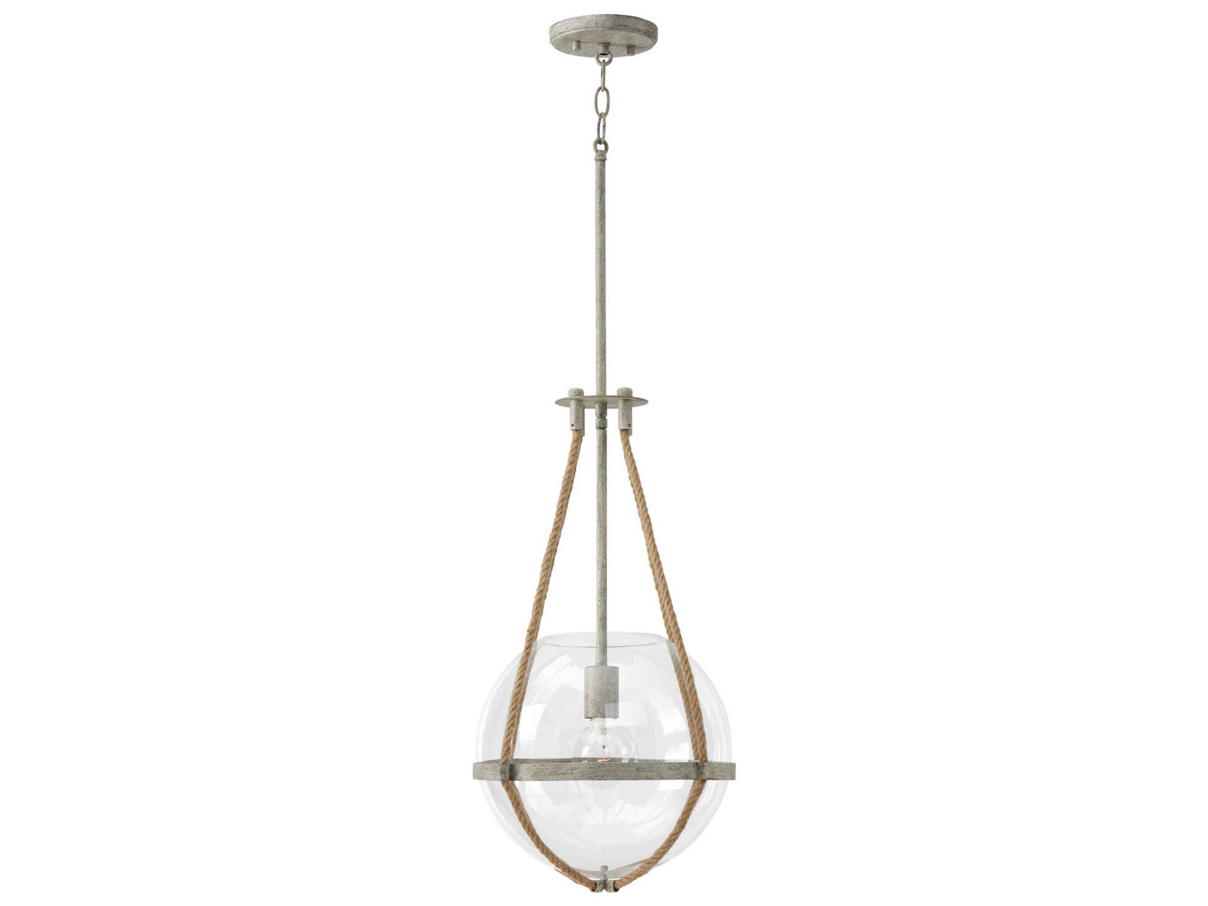 Capital Lighting Beaufort 1-Light Mystic Sand Brown Glass Pendant