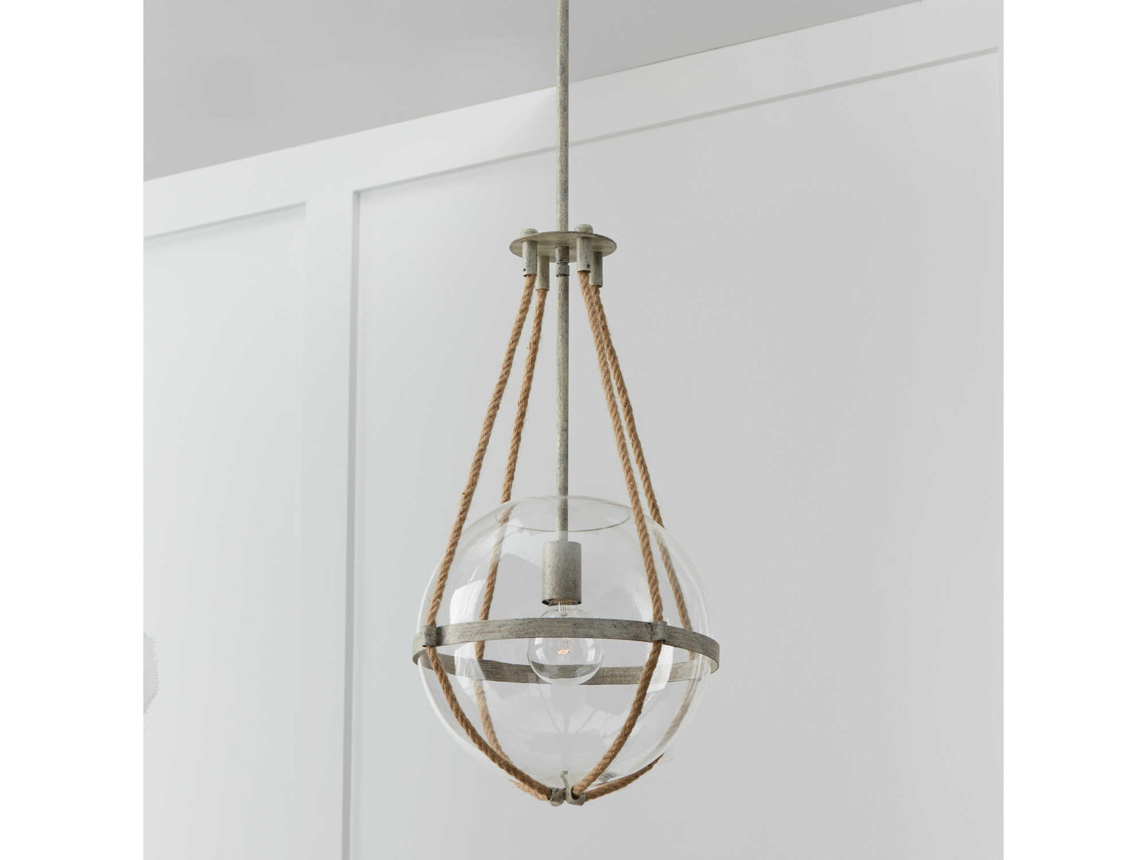 Capital Lighting Beaufort 1-Light Mystic Sand Brown Glass Pendant