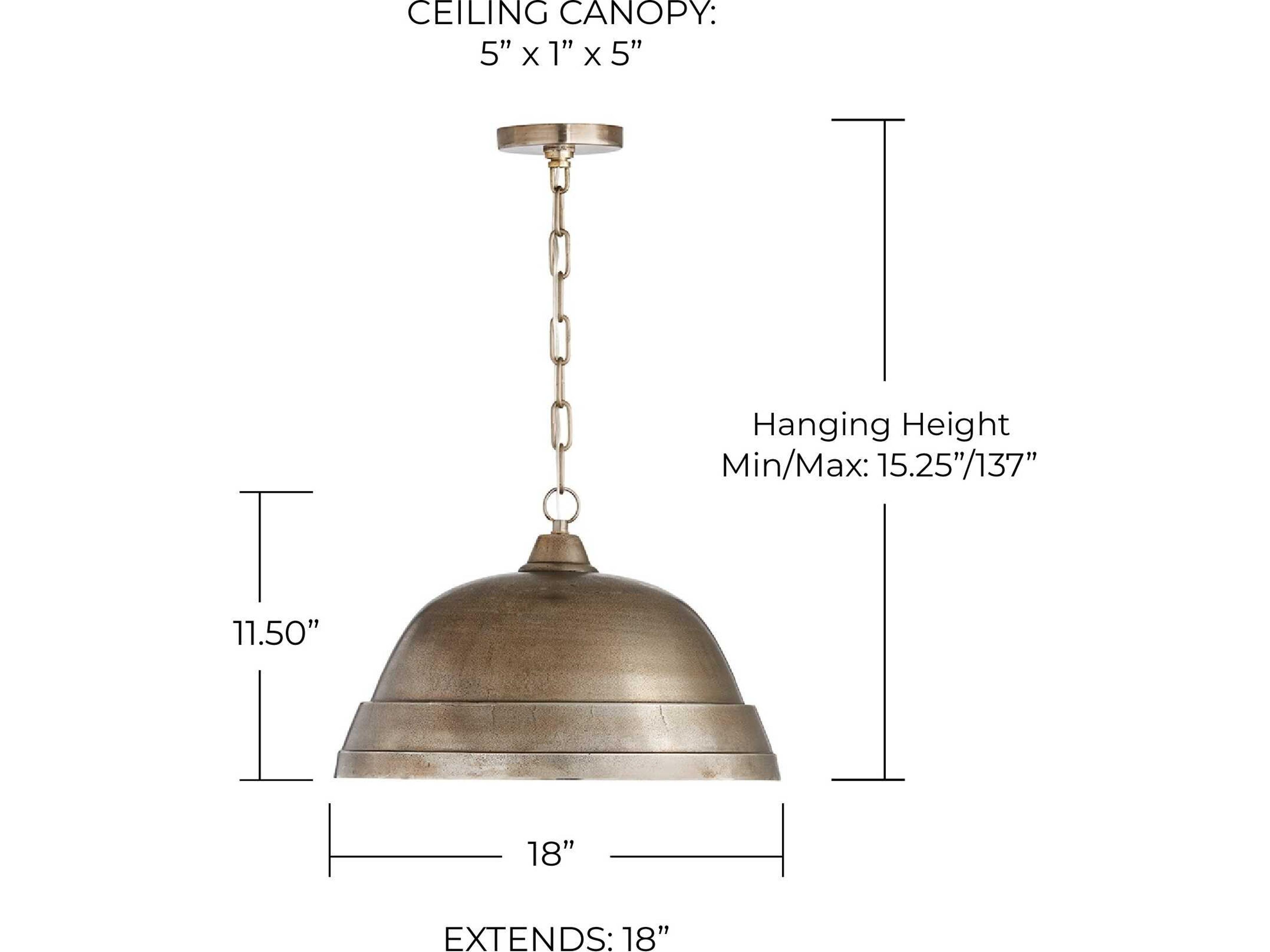 Capital Lighting Sedona 1-Light Oxidized Nickel Bell Pendant