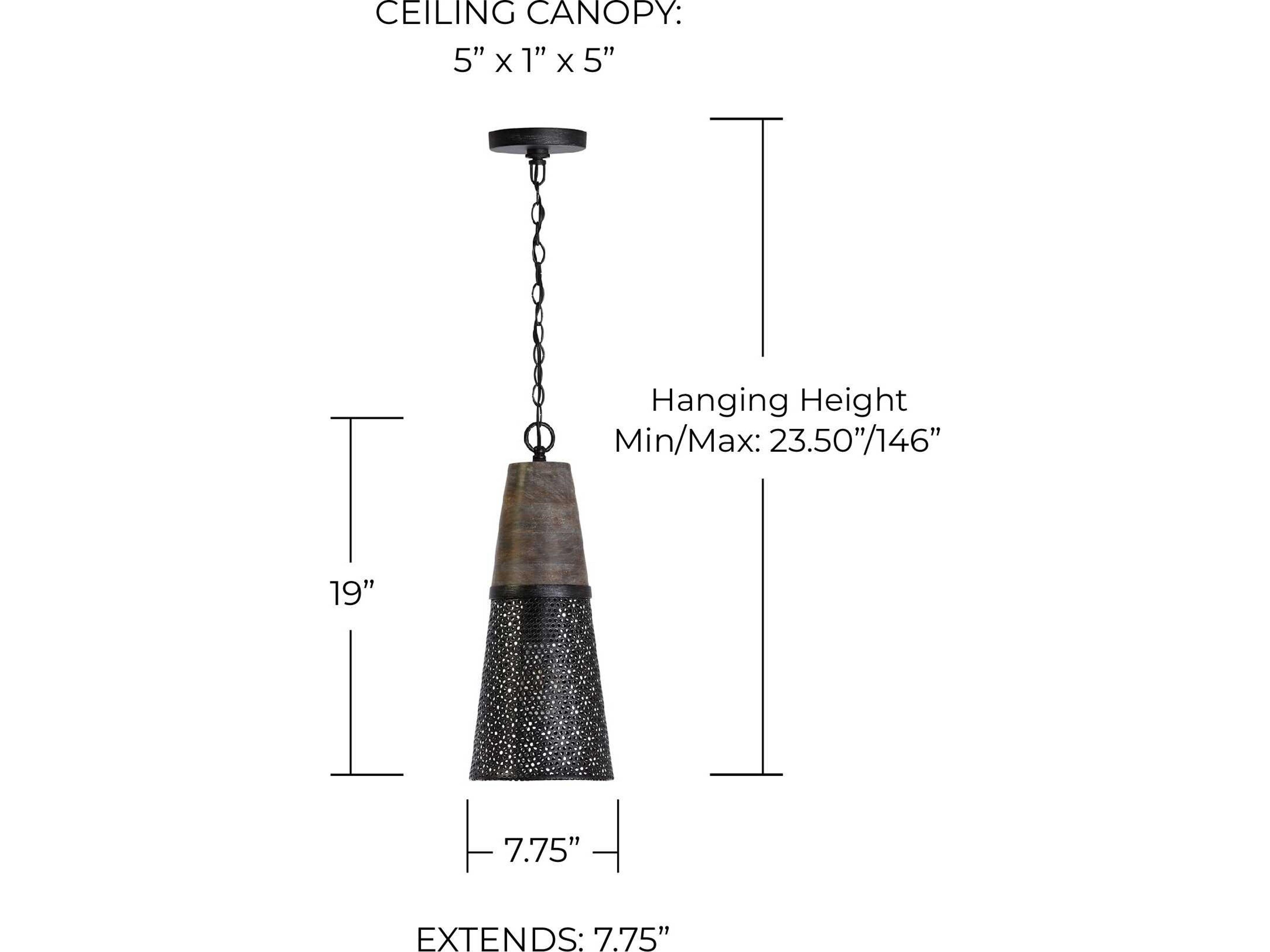 Capital Lighting 1-Light Barn House Brown Mini Pendant