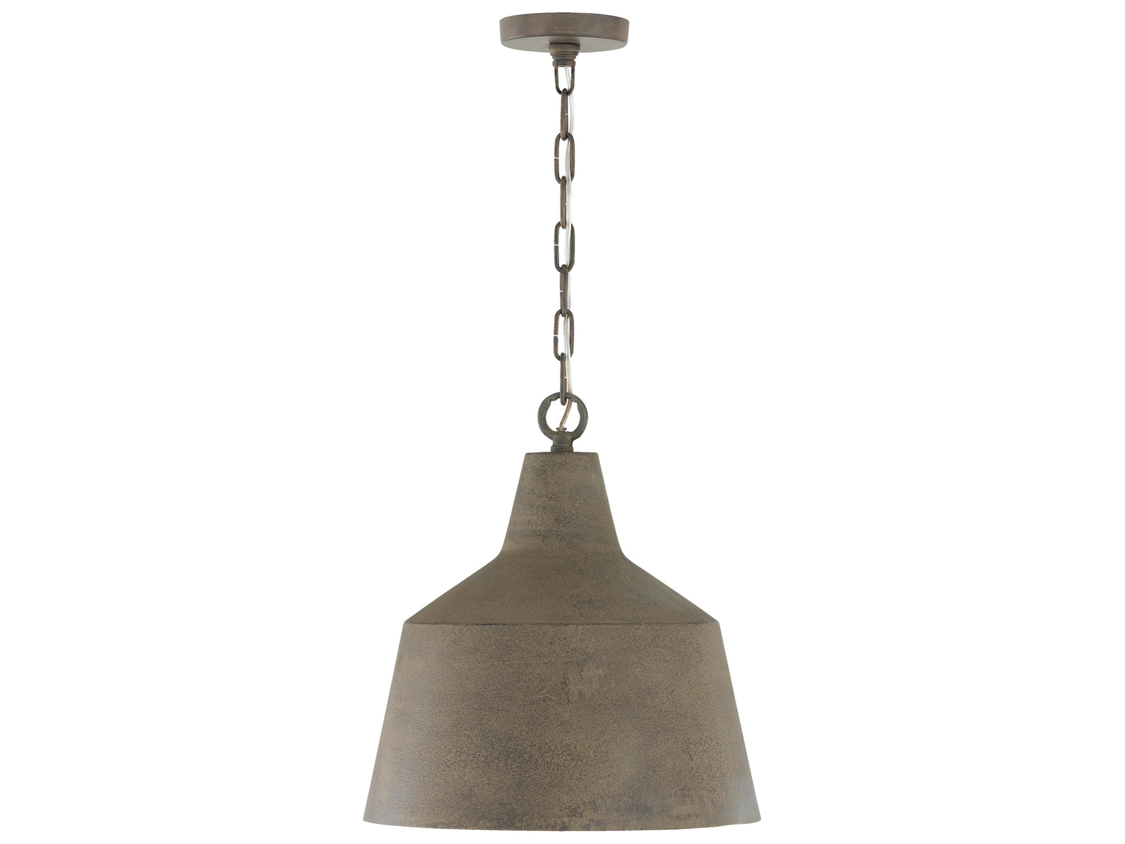 Quarry 1-Light Clay Gray Bell Pendant