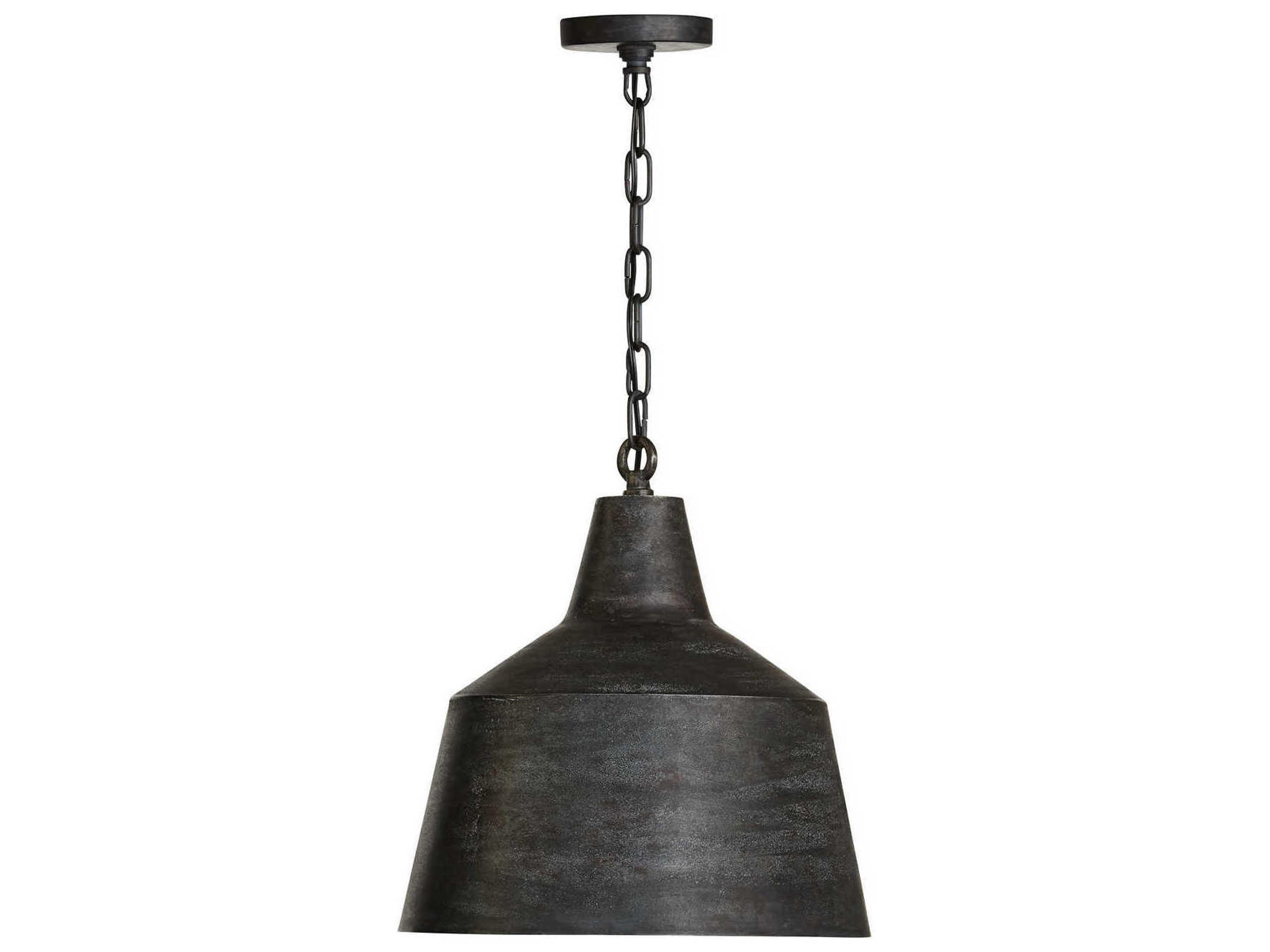 1-Light Quarry Black Bell Pendant