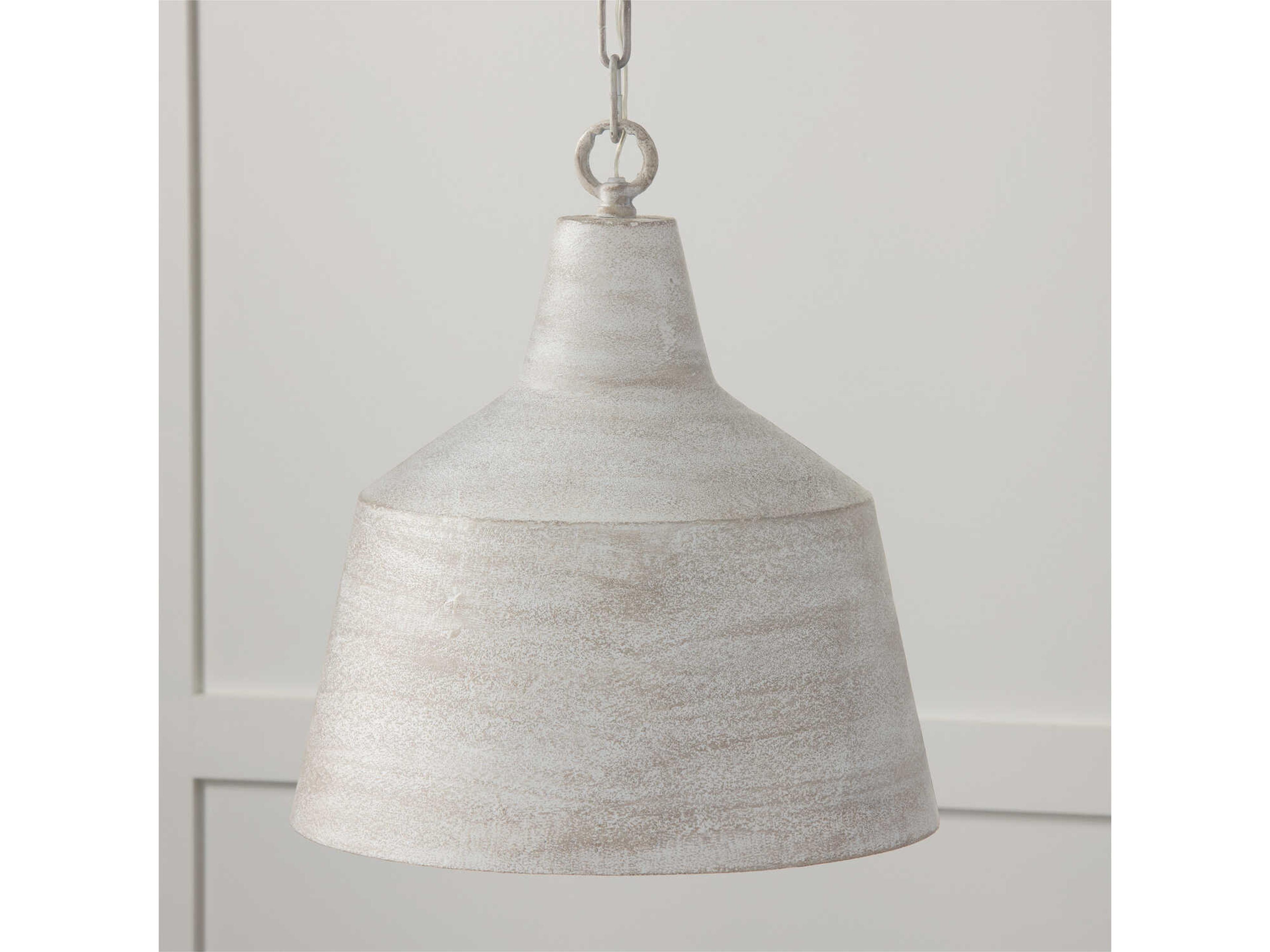 Capital Lighting Quarry 1-Light Stucco Gray Bell Pendant
