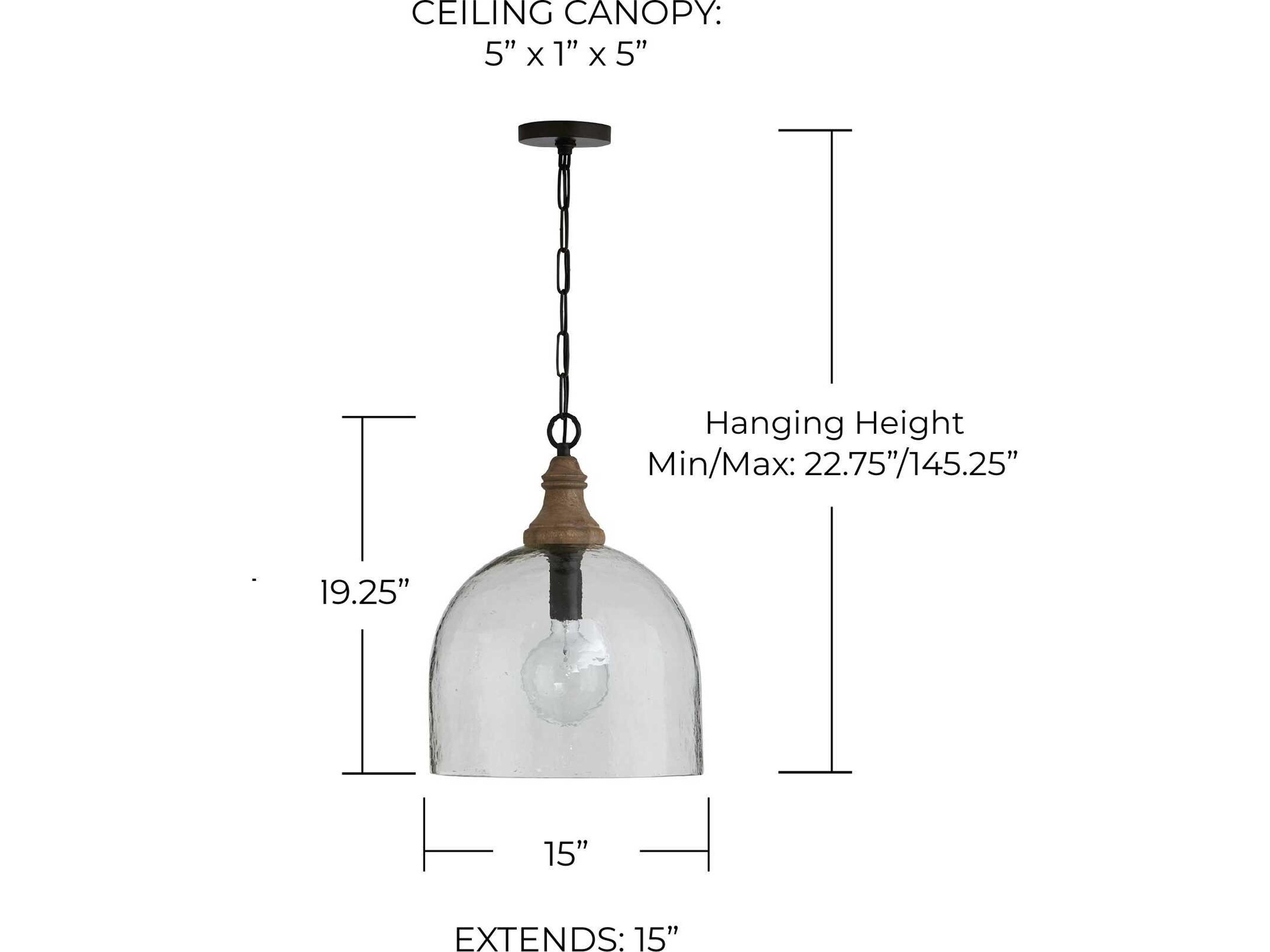 Capital Lighting 1-Light Grey Wash And Dark Pewter Dome Pendant