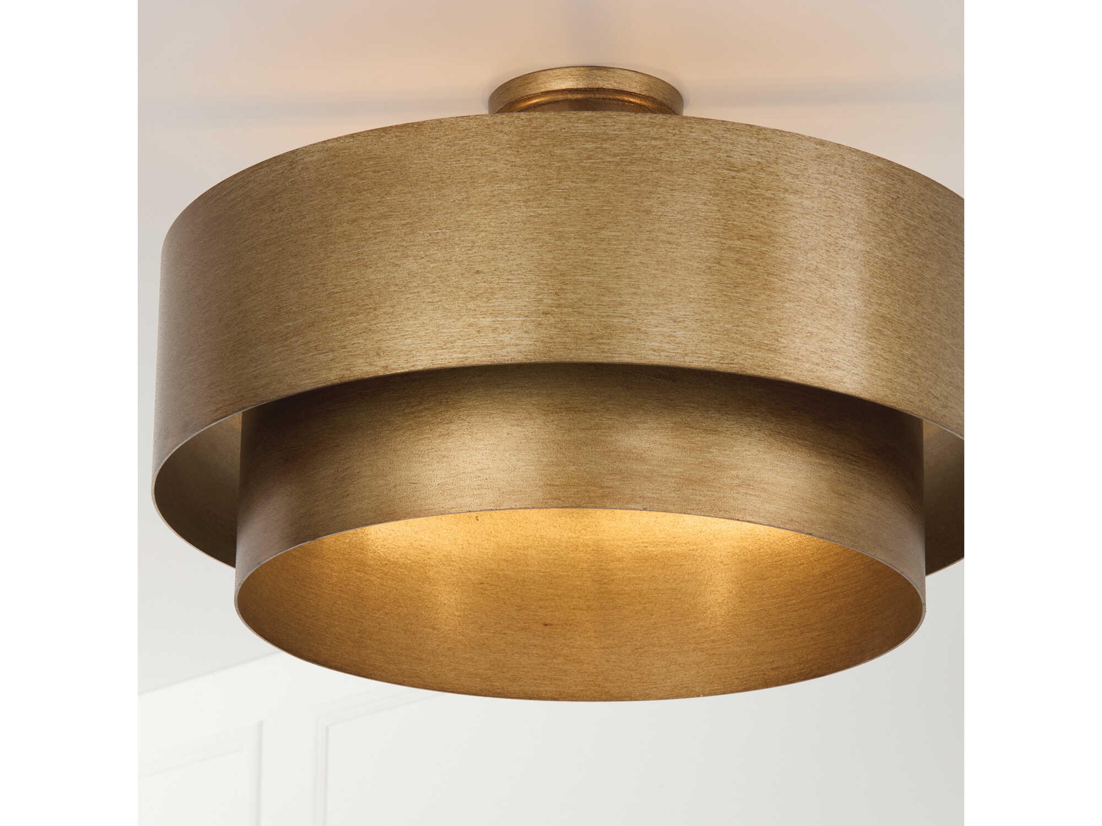 Capital Lighting Jude 4-Light Mystic Luster Brass Drum Tiered Pendant