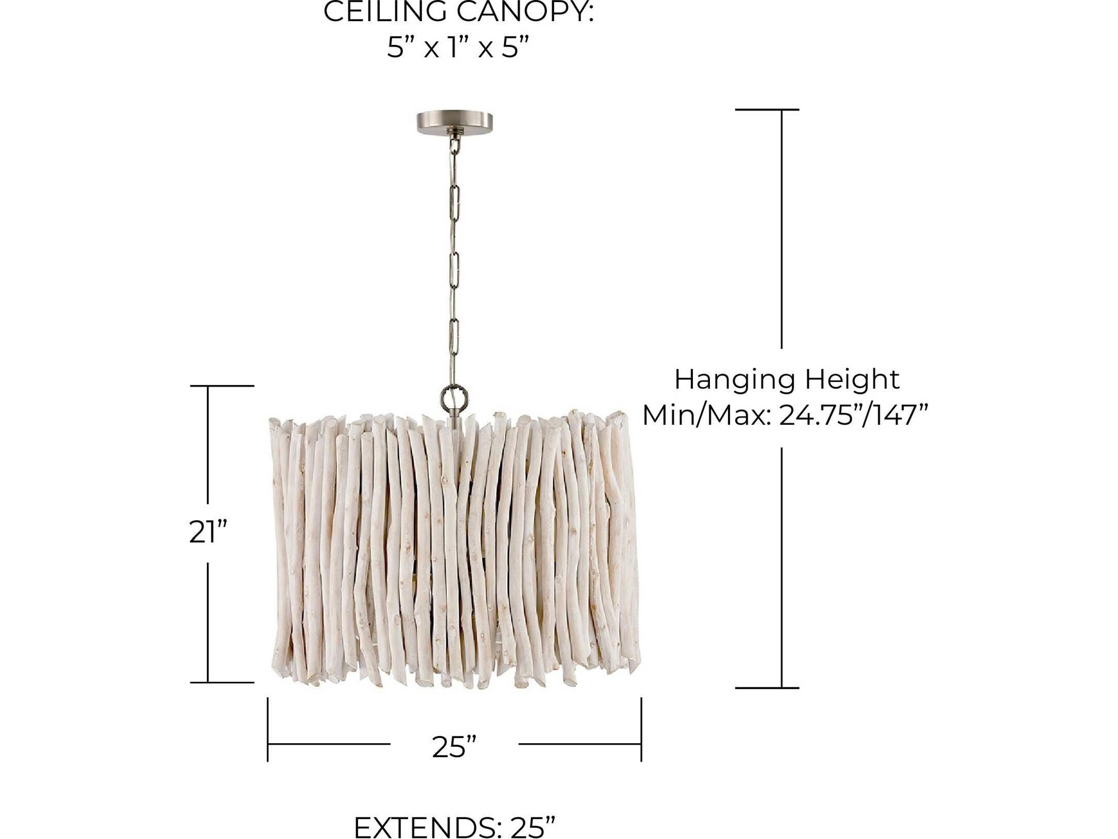 Capital Lighting Cara 4-Light Brushed Pewter Nickel Drum Pendant