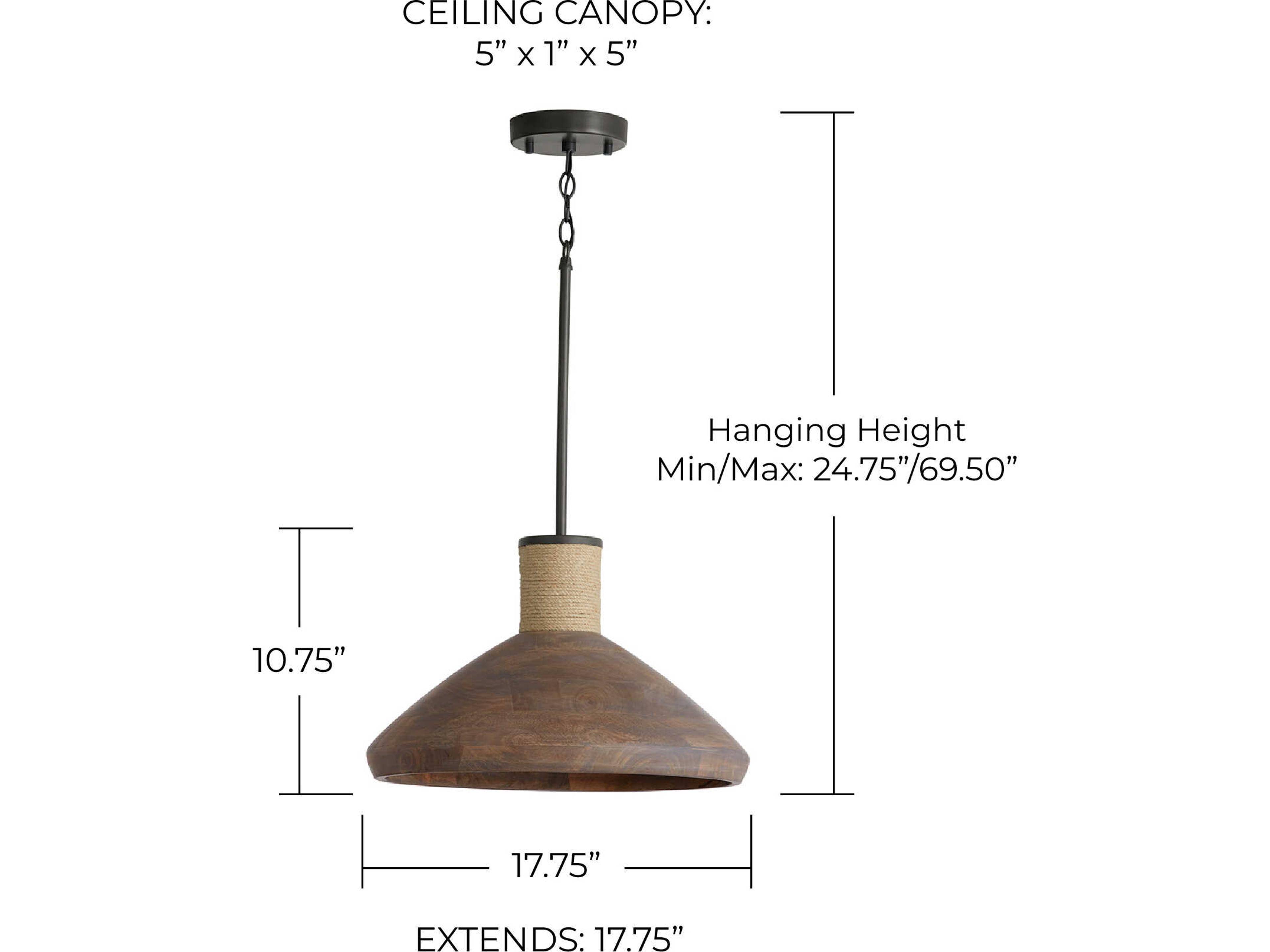 Capital Lighting Jacob 1-Light Grey Wash And Iron Silk Bell Pendant