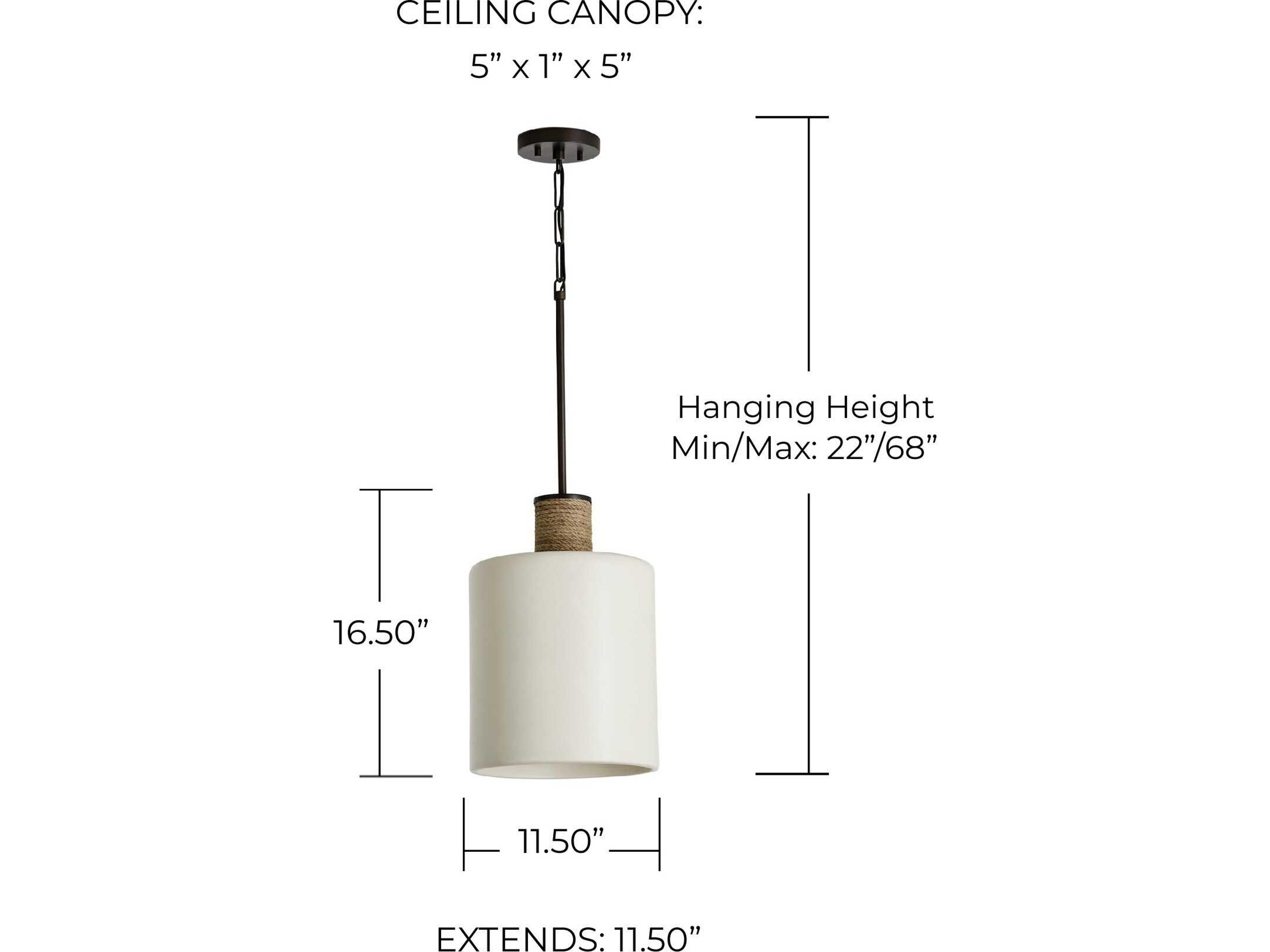 Capital Lighting 1-Light Dark Pewter Cylinder Mini Pendant