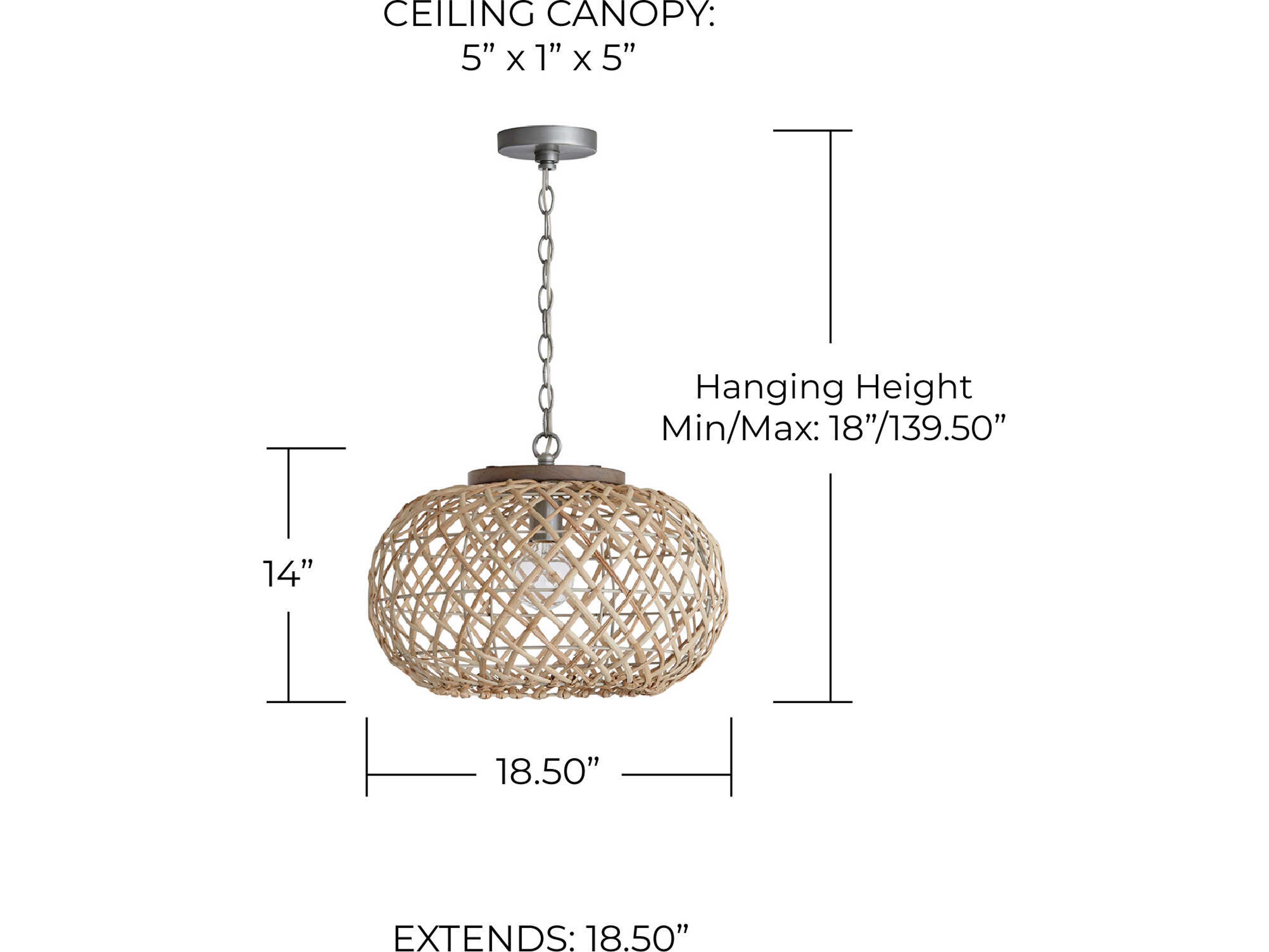 Capital Lighting 1-Light Grey Wash And Antique Nickel Globe Pendant