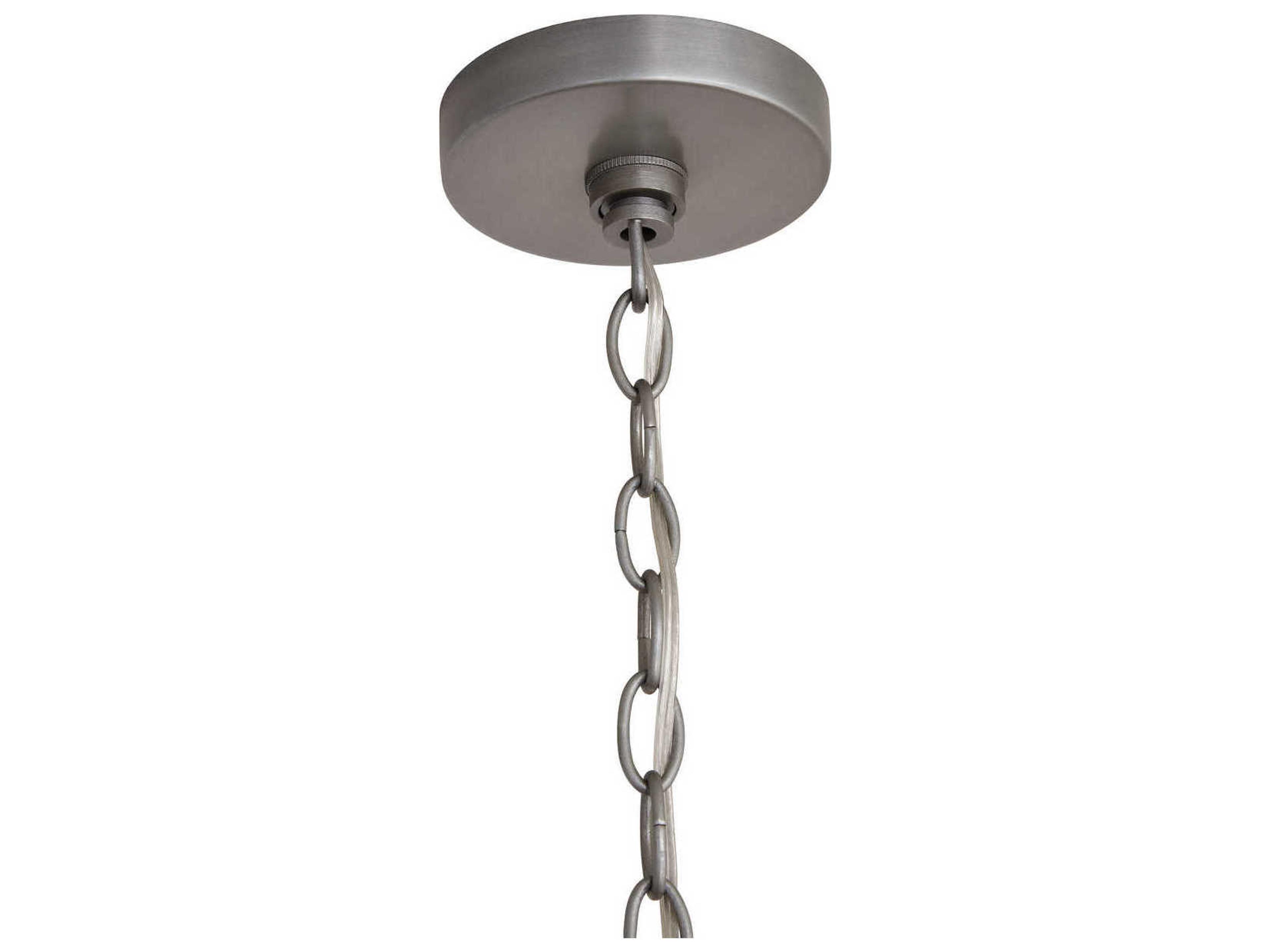 Capital Lighting 6-Light Grey Wash And Antique Nickel Dome Pendant