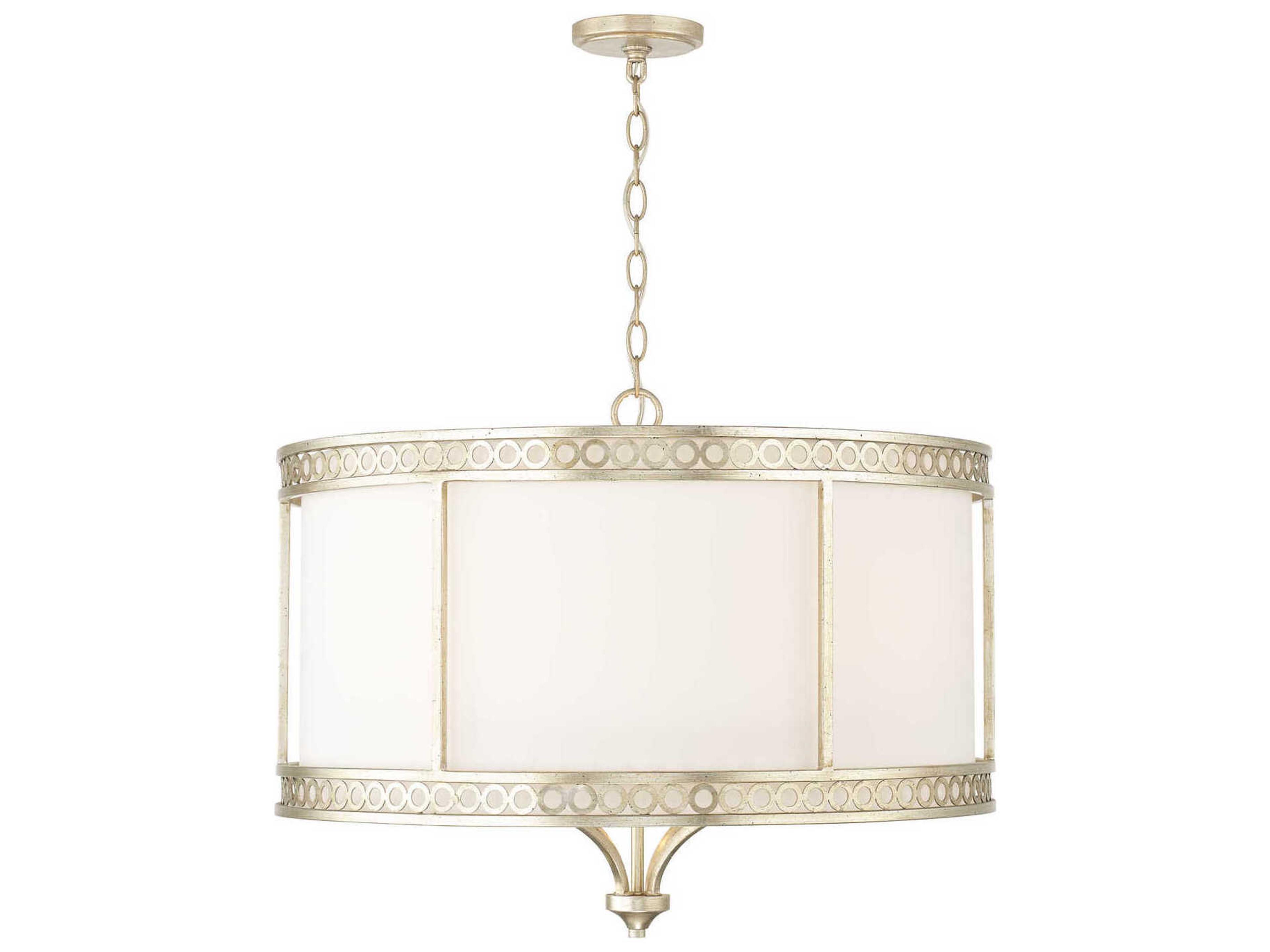 Isabella 4-Light Winter Gold Drum Pendant