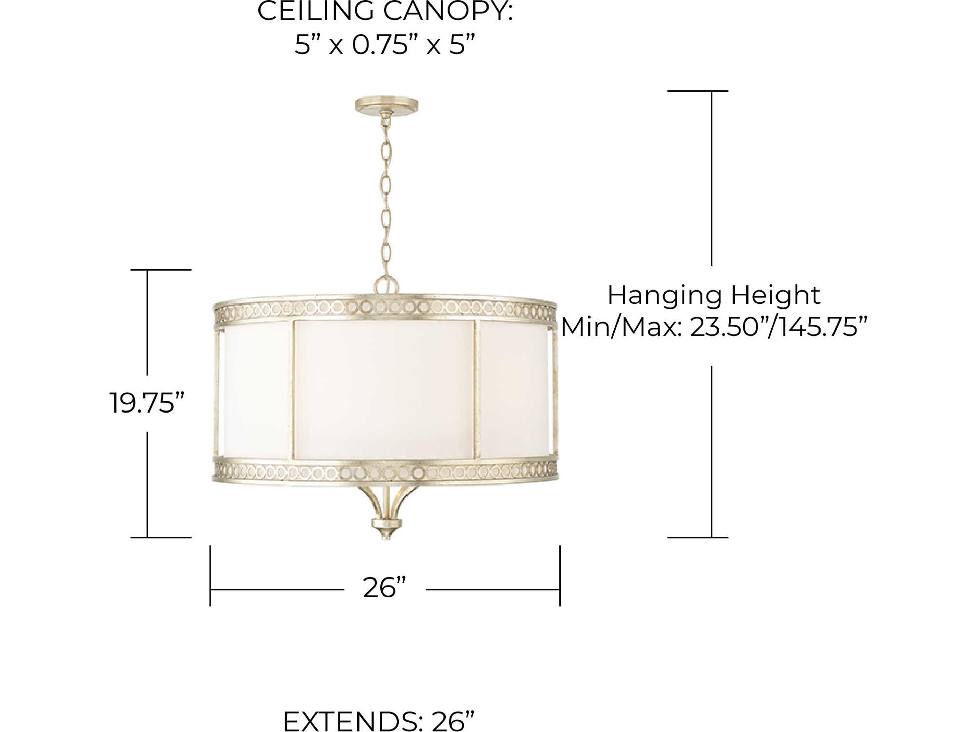 Capital Lighting Isabella 4-Light Winter Gold Drum Pendant