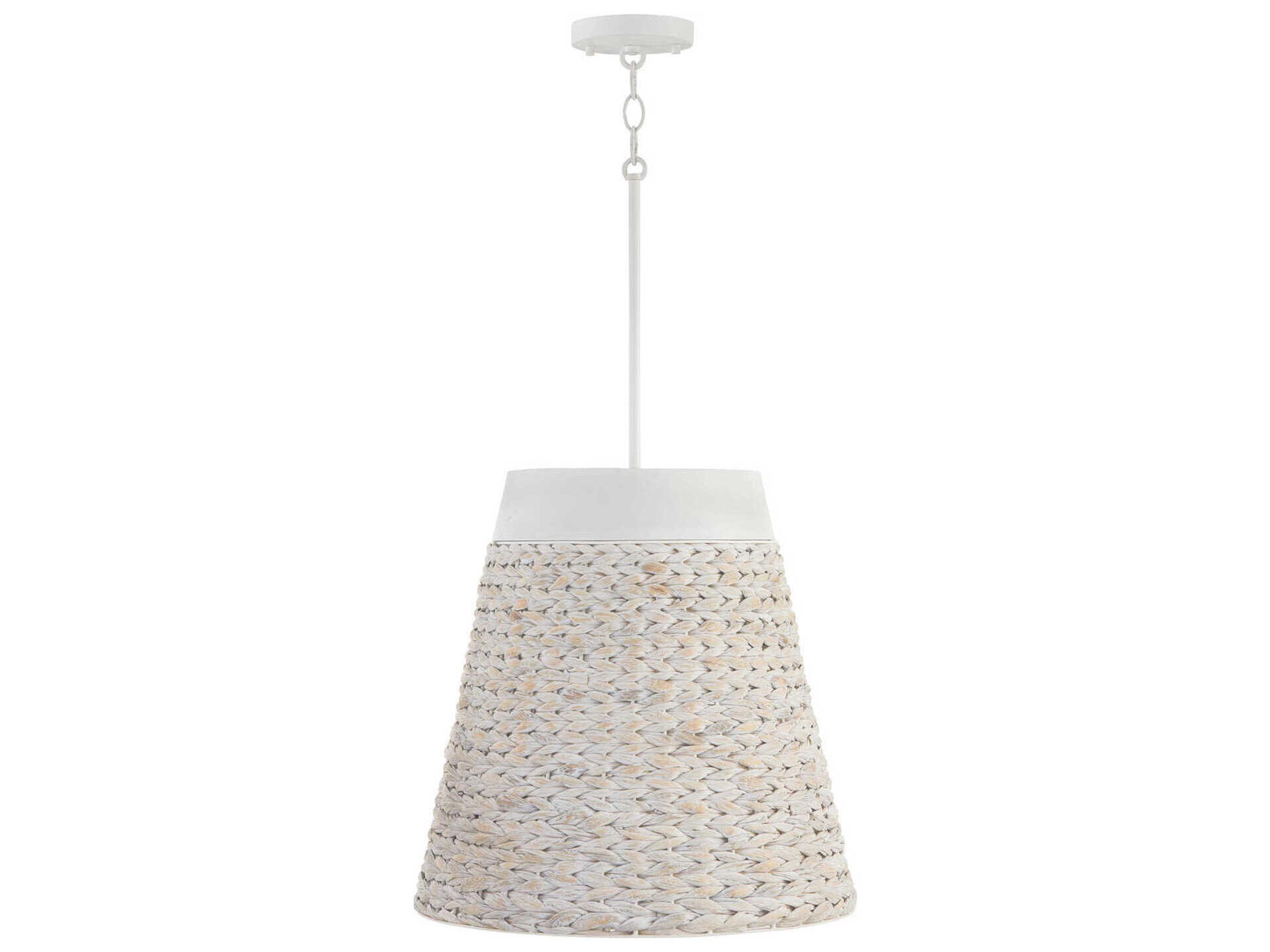 Tallulah 4-Light Chalk Wash White Empire Pendant