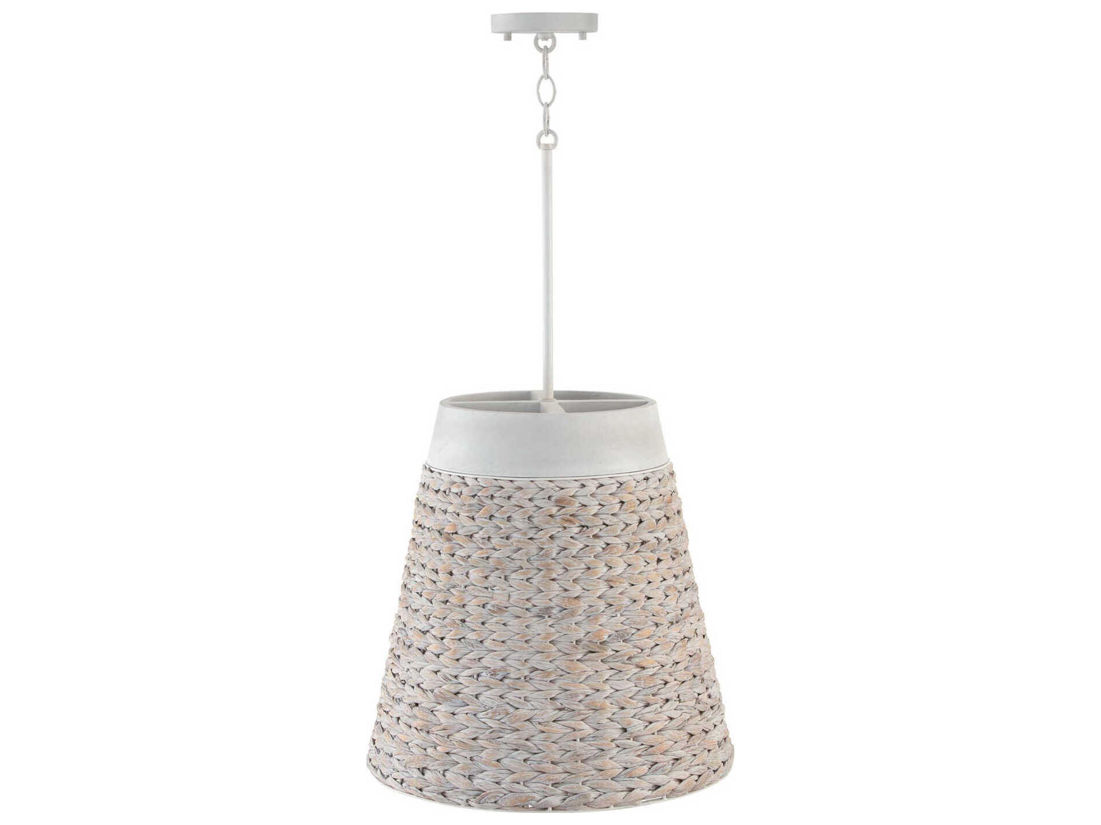 Capital Lighting Tallulah 4-Light Chalk Wash White Empire Pendant