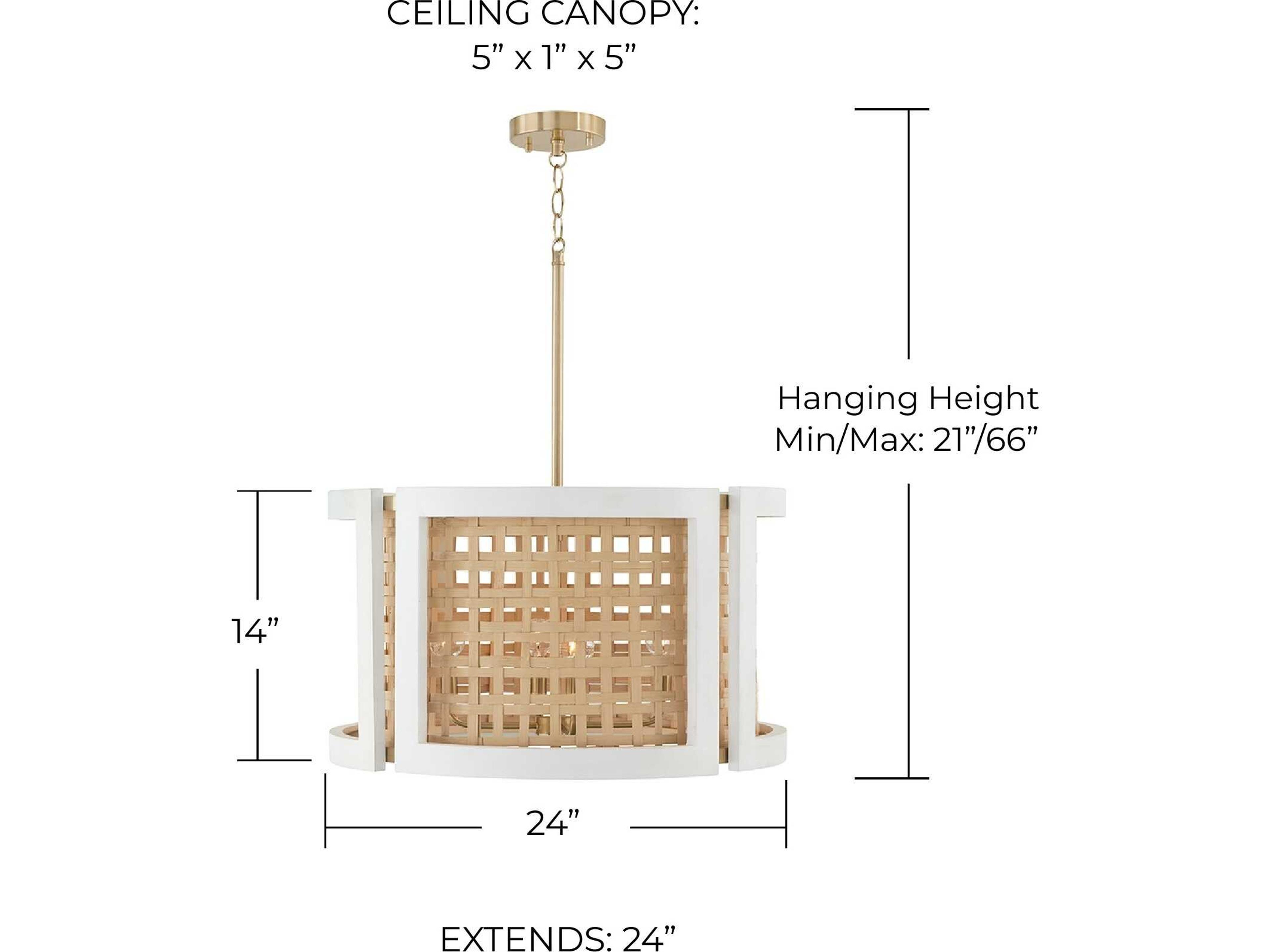 Capital Lighting Lola 4-Light Flat White And Matte Brass Drum Chandelier