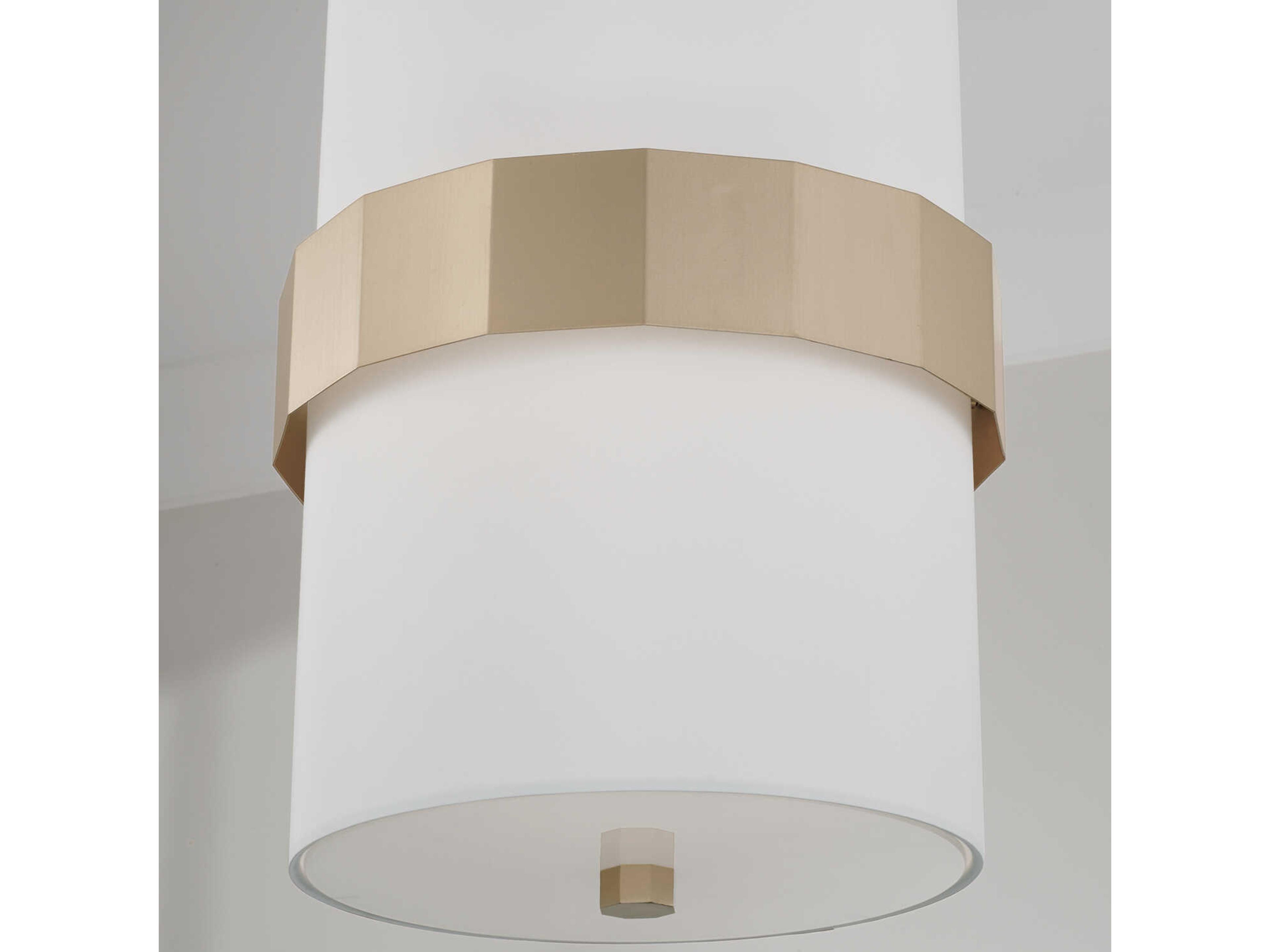Capital Lighting Sutton 2-Light Soft Gold White Cylinder Pendant