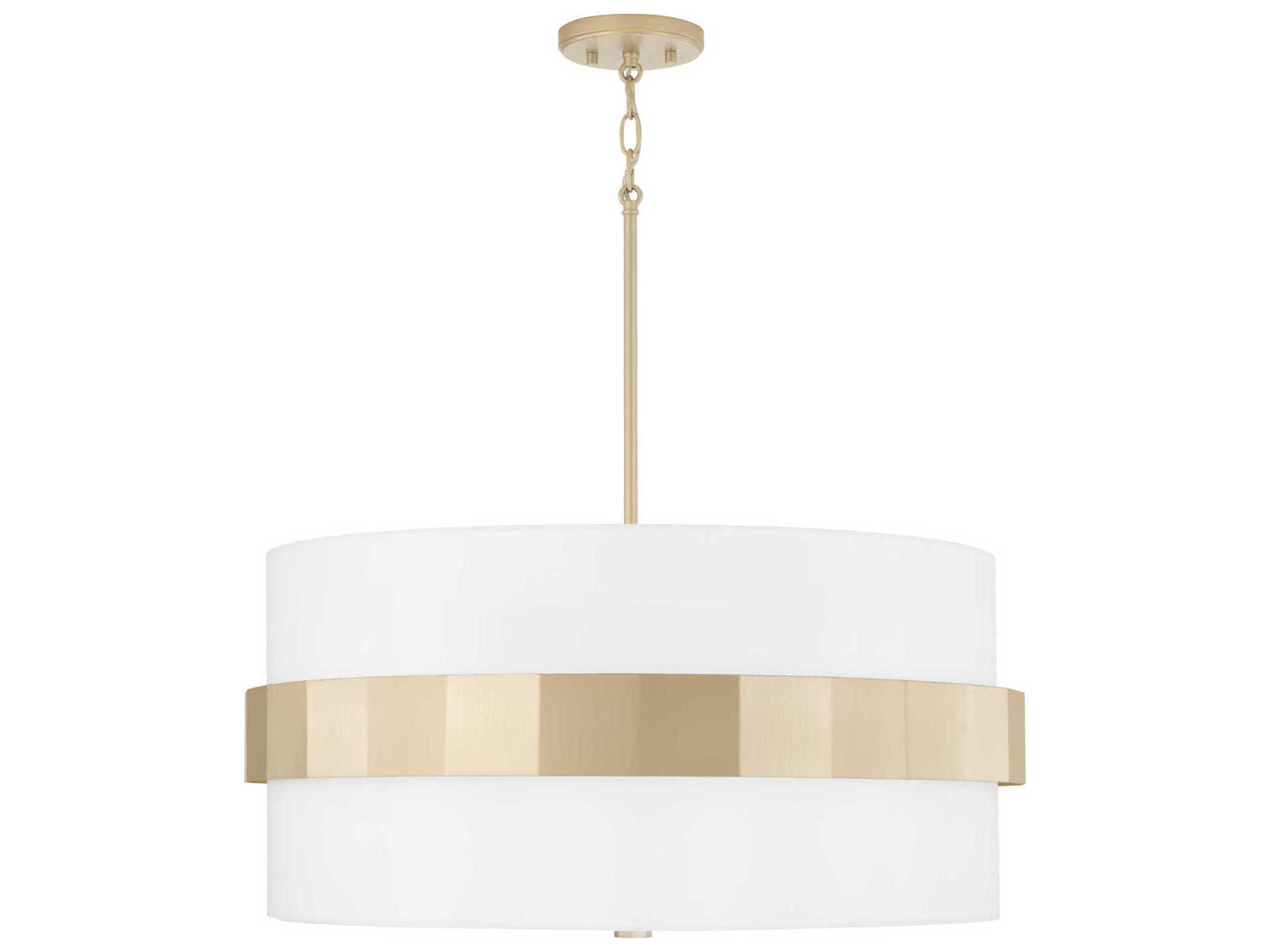 Sutton 4-Light Soft Gold White Pendant