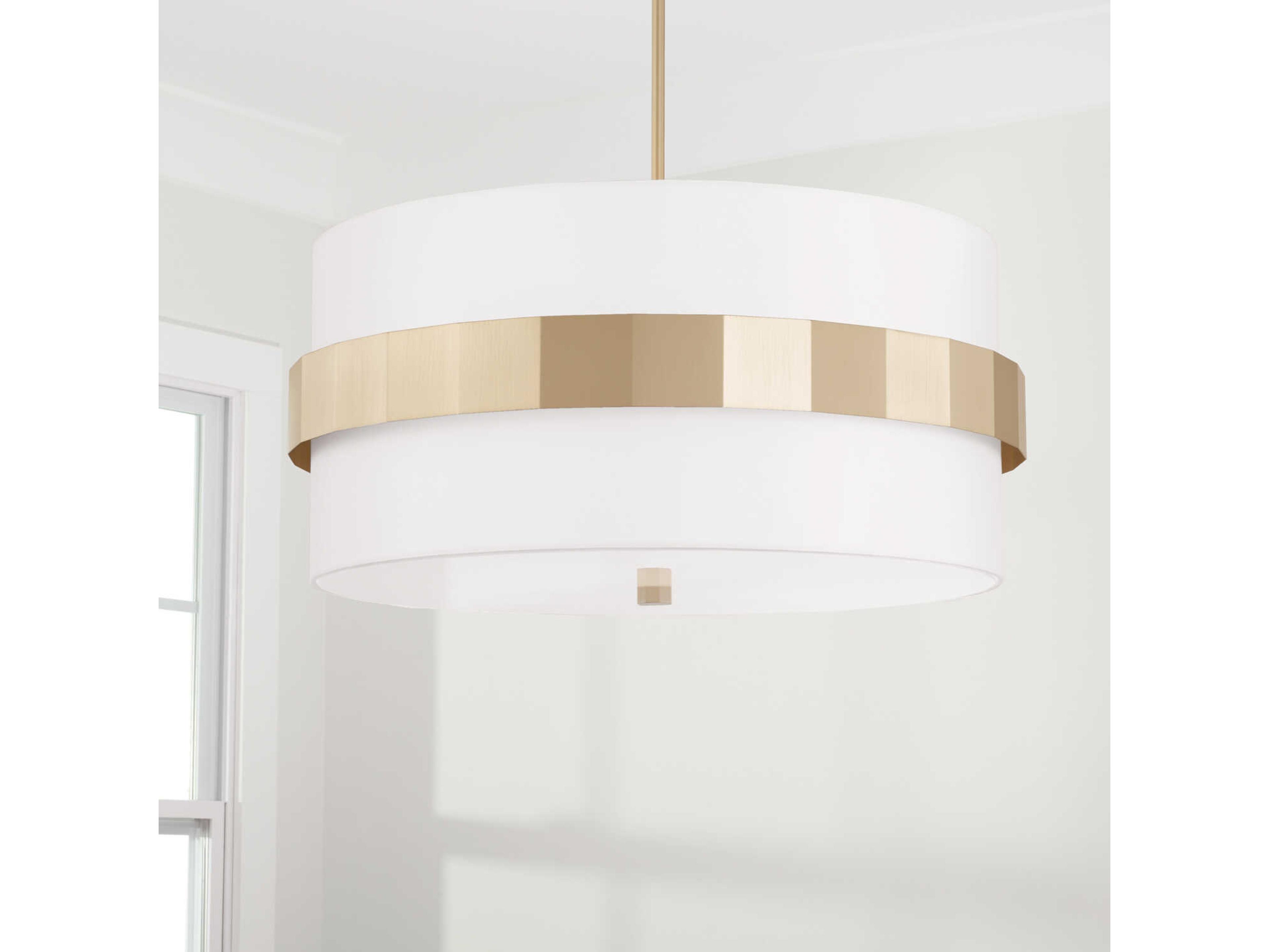 Capital Lighting Sutton 4-Light Soft Gold White Pendant