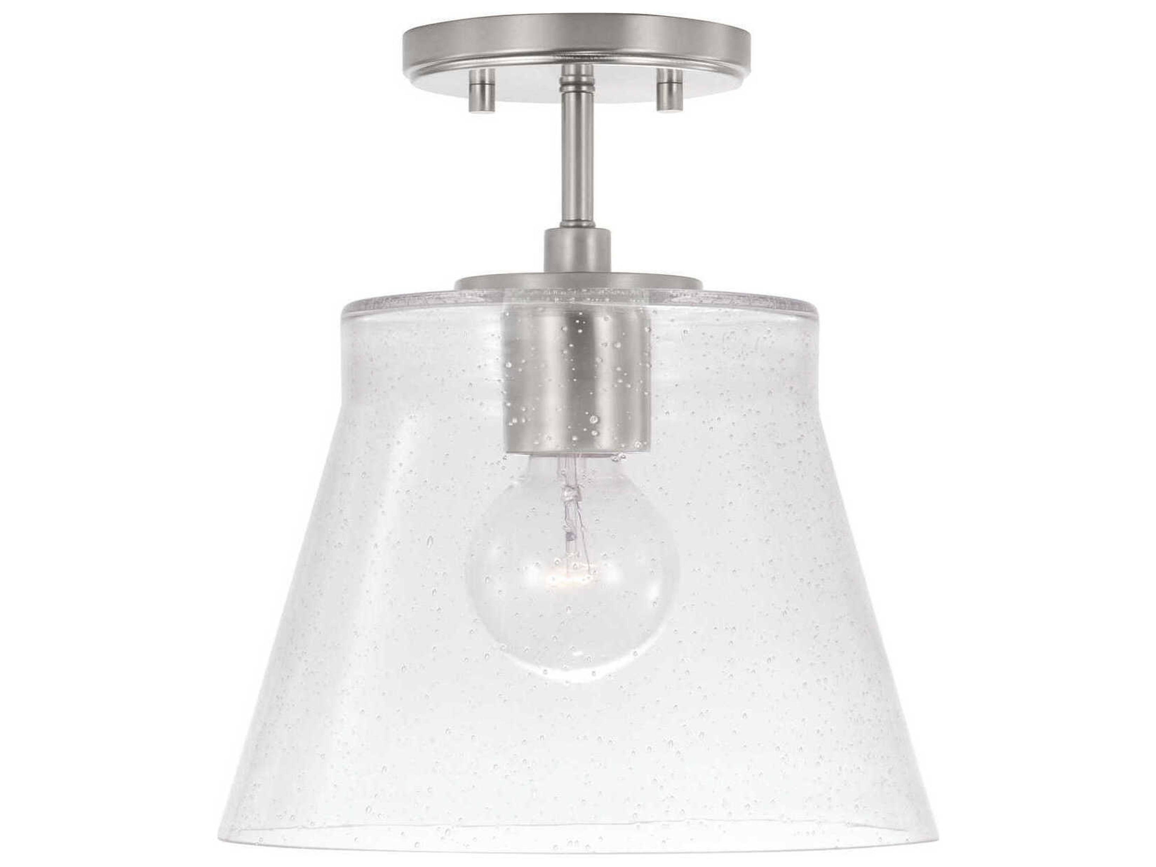 Baker 1-Light Brushed Nickel Empire Mini Pendant