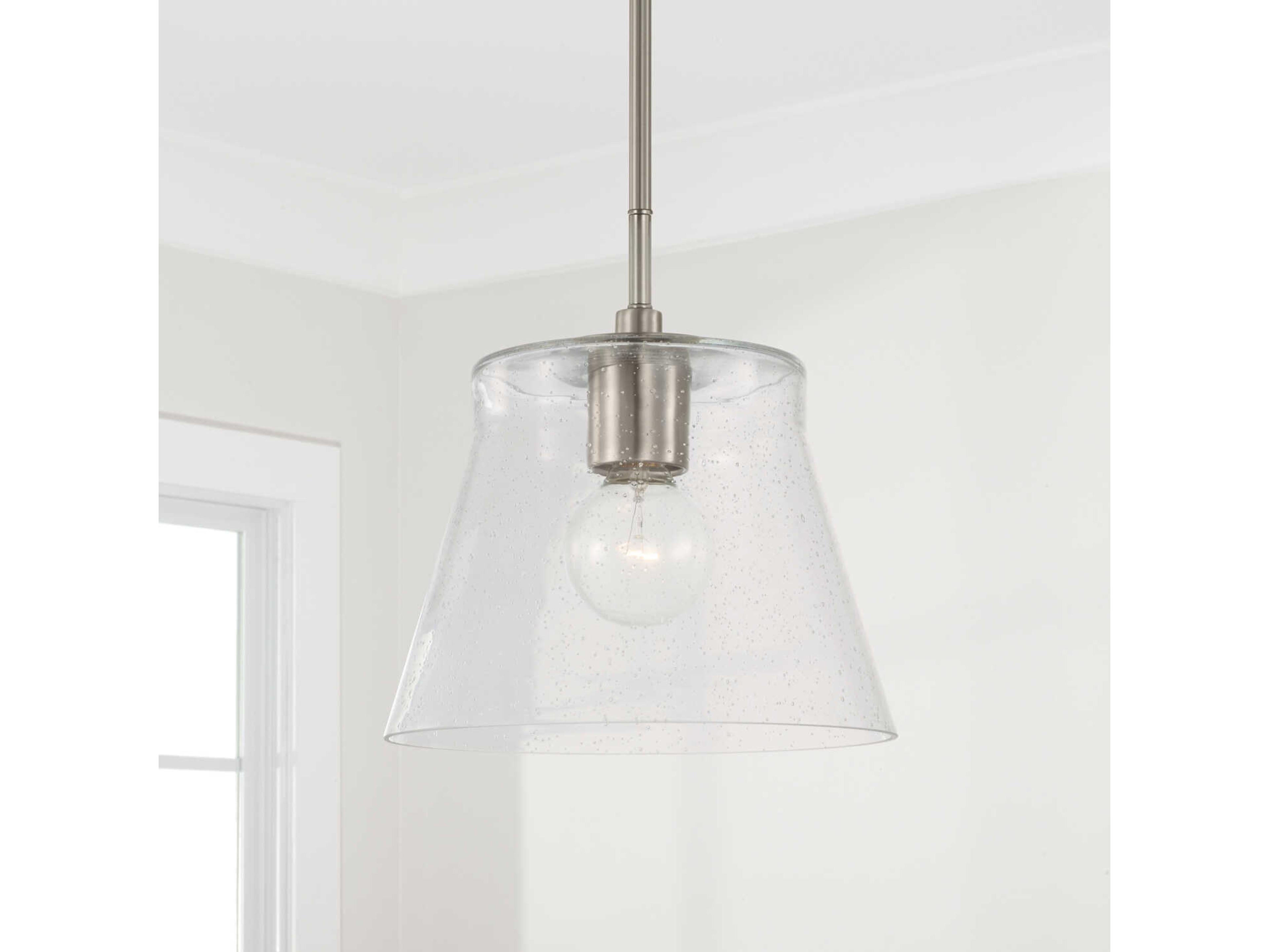 Capital Lighting Baker 1-Light Brushed Nickel Empire Mini Pendant