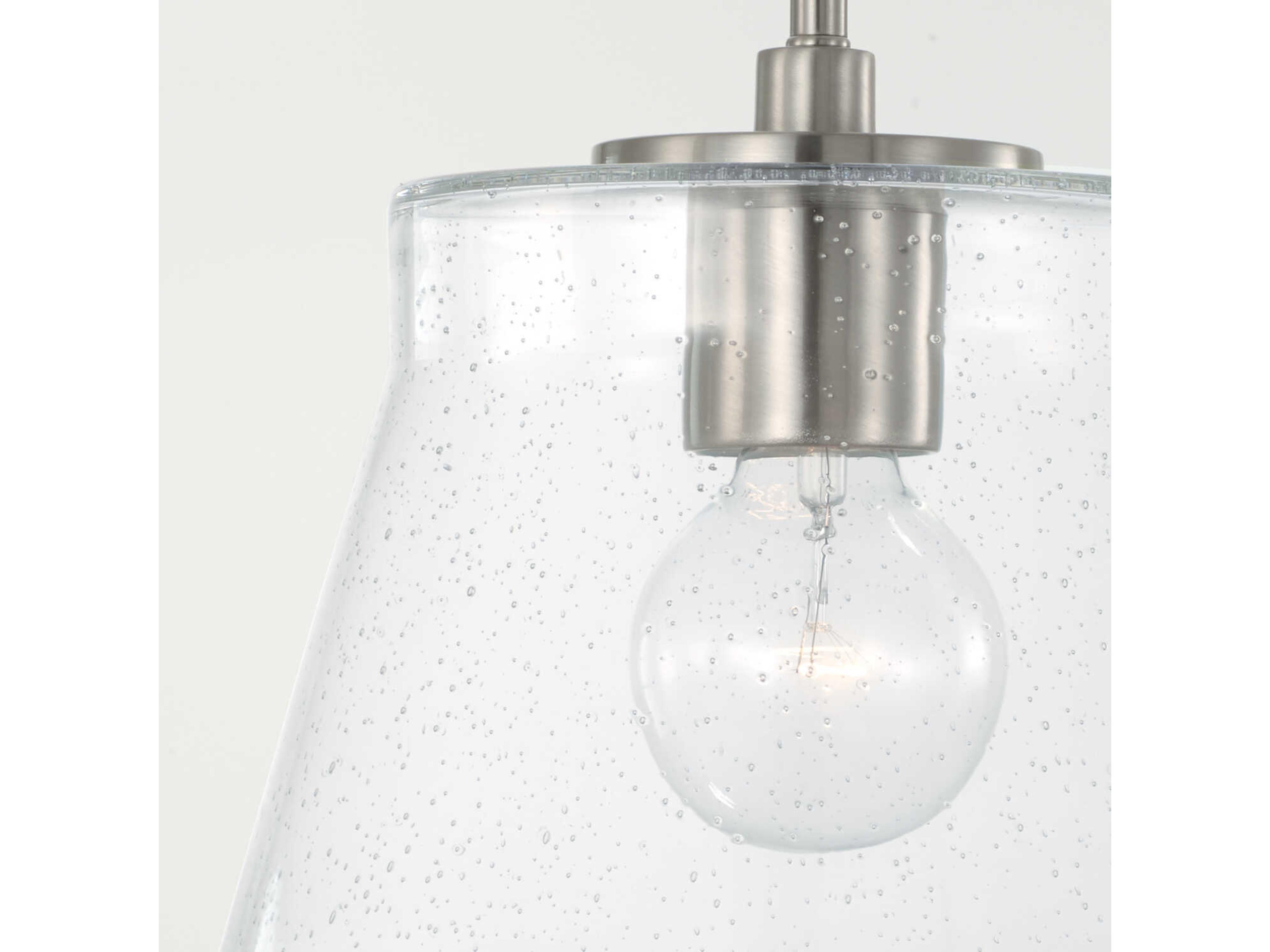 Capital Lighting Baker 1-Light Brushed Nickel Empire Mini Pendant