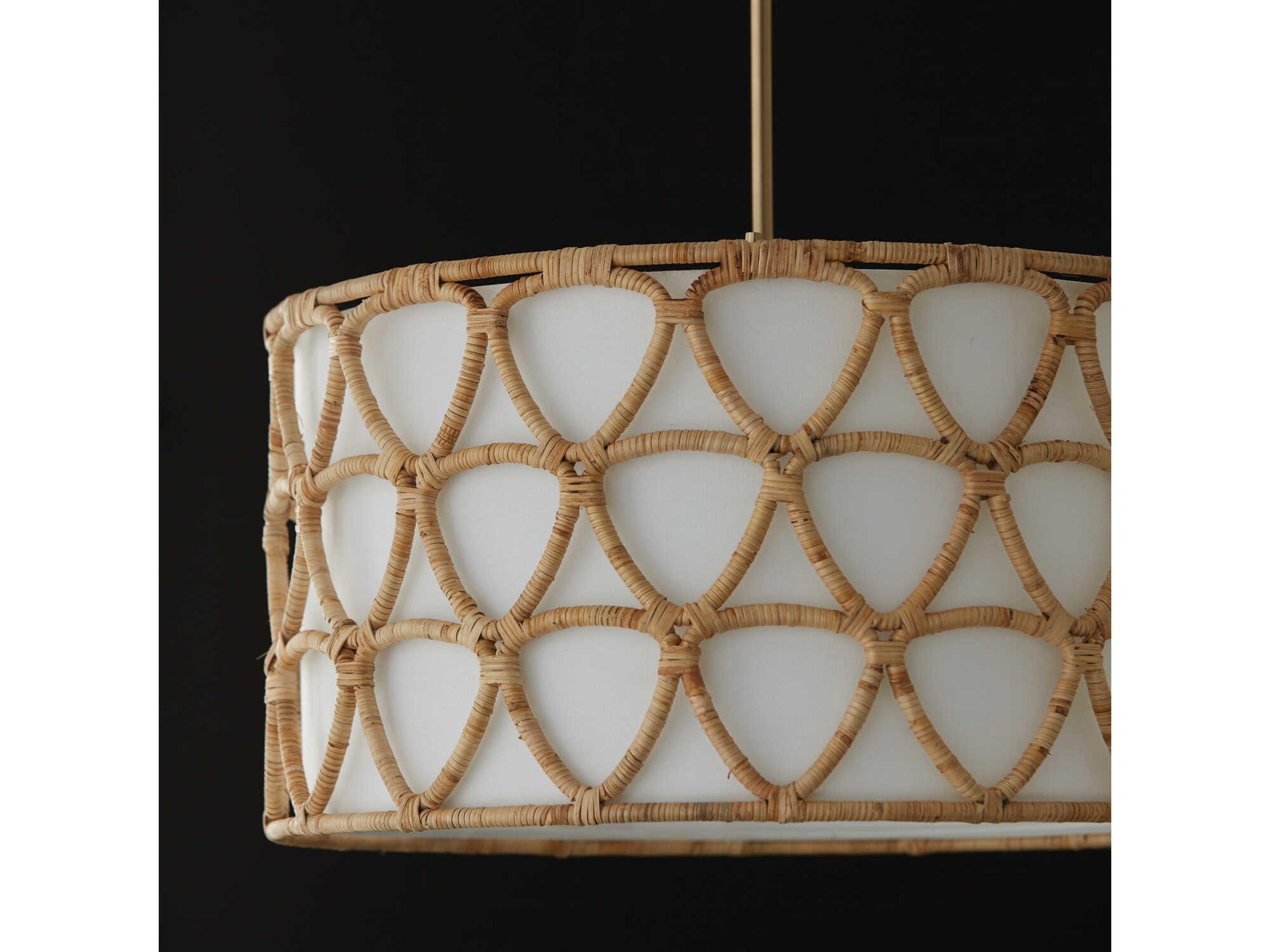 Capital Lighting Tulum 4-Light Matte Brass Drum Pendant