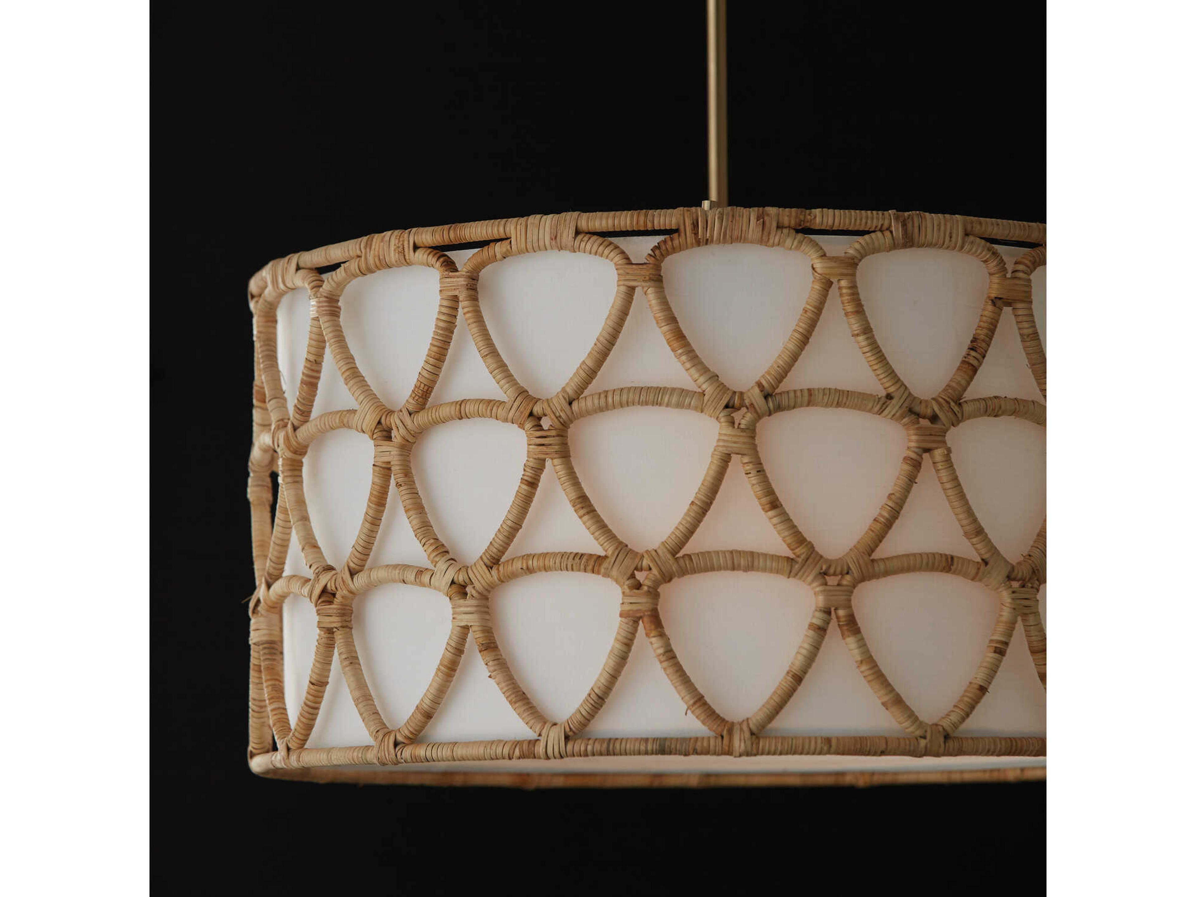 Capital Lighting Tulum 4-Light Matte Brass Drum Pendant
