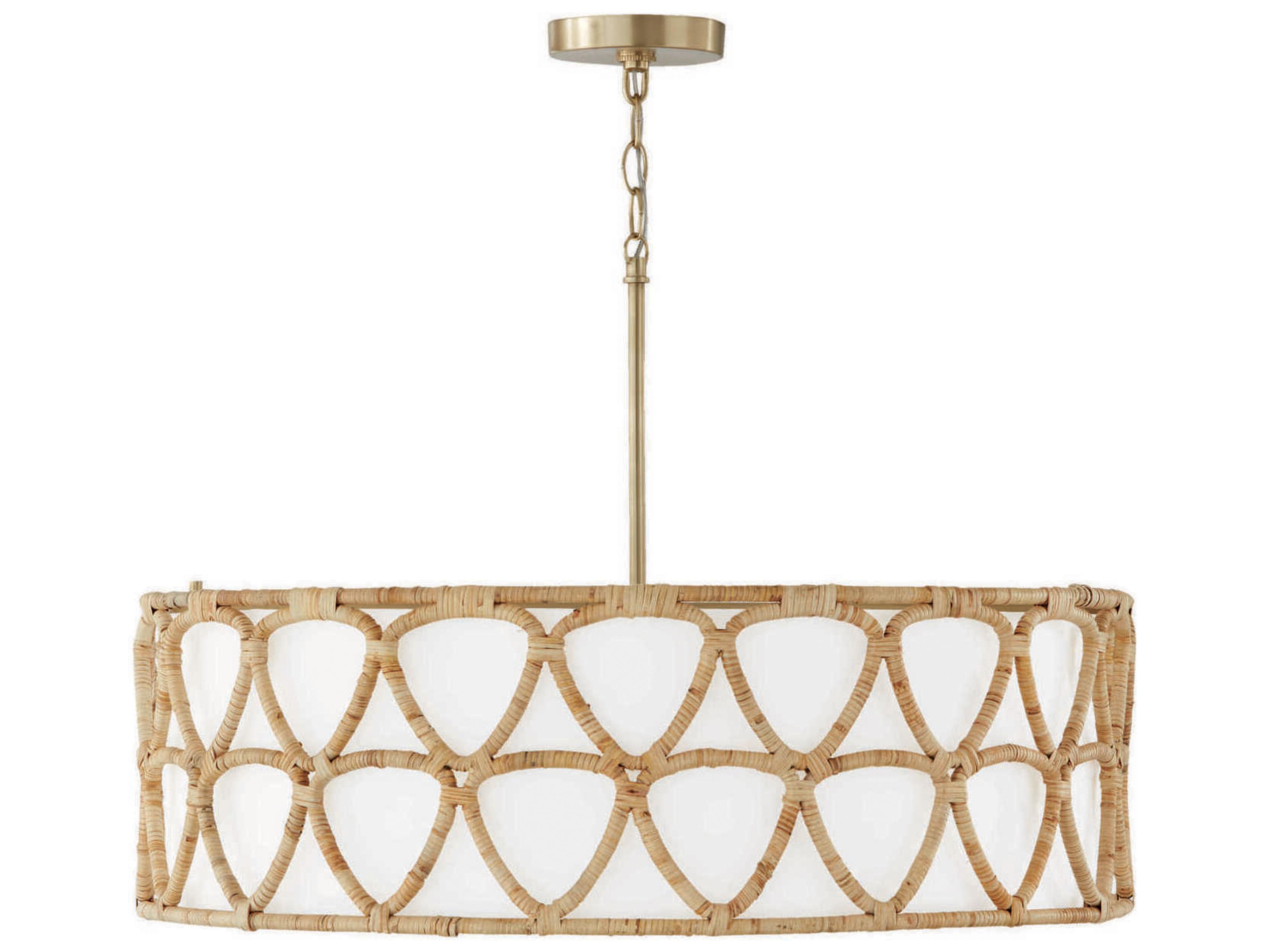 Tulum 4-Light Matte Brass Pendant